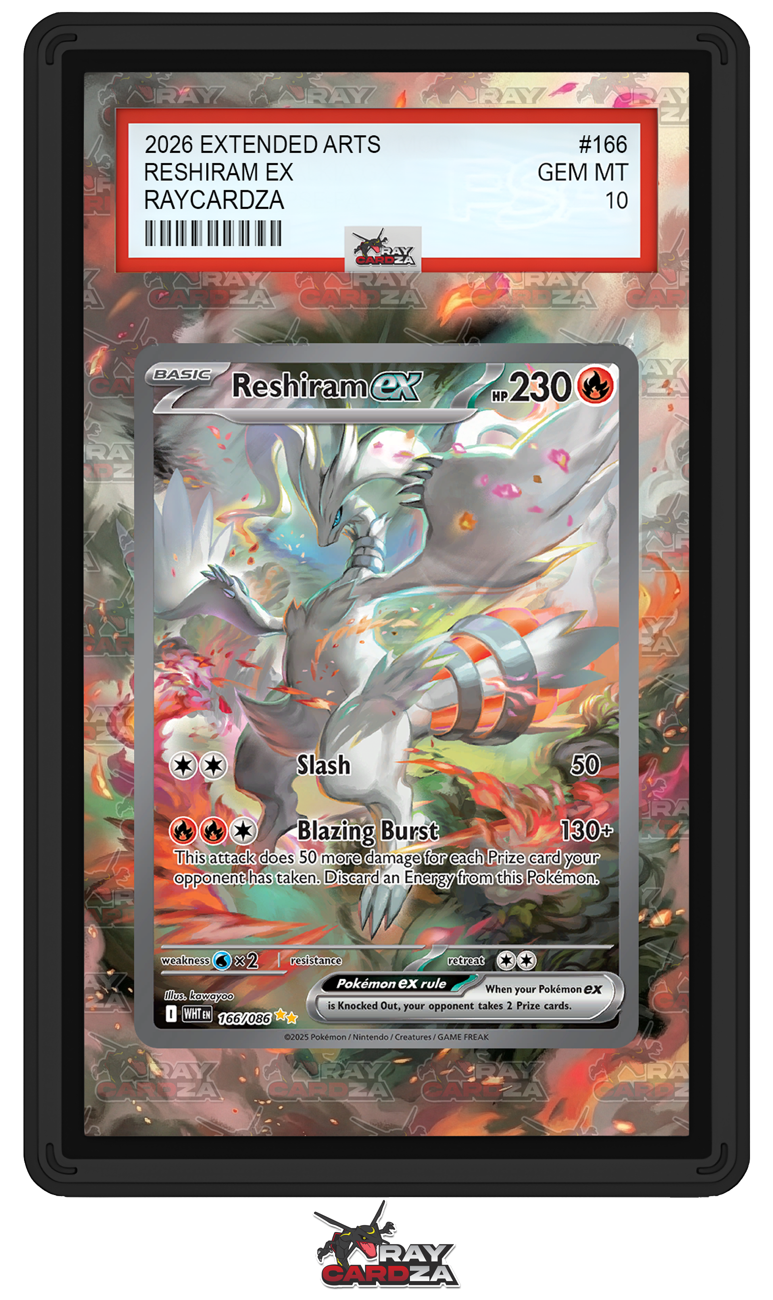 pokemon cards reshiram ex #29 Prices | Legendary Treasures Weakness Water 2 Retreat Cost Reshiram EX #166 EXTENDED ART