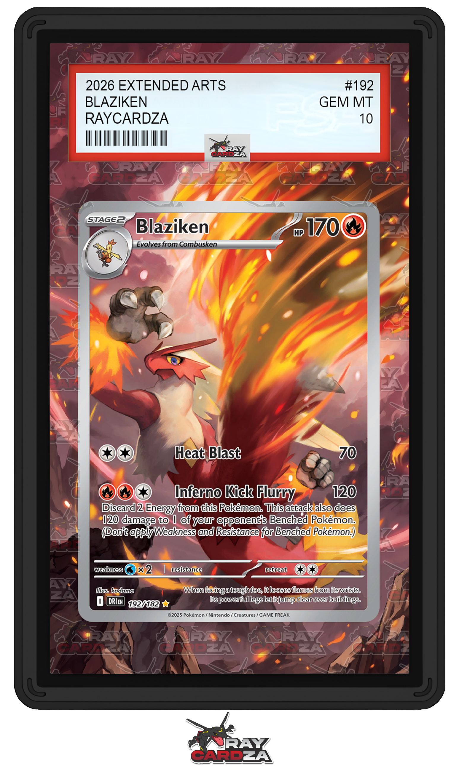 blaziken pokemon card #192 EXTENDED ART – Raycardza Options:0379 (NM) (FOIL) (Borderless) - Modern Horizons 3 (MH3) MTG Decks (Dont apply Weakness and My First Lorcana: Rise