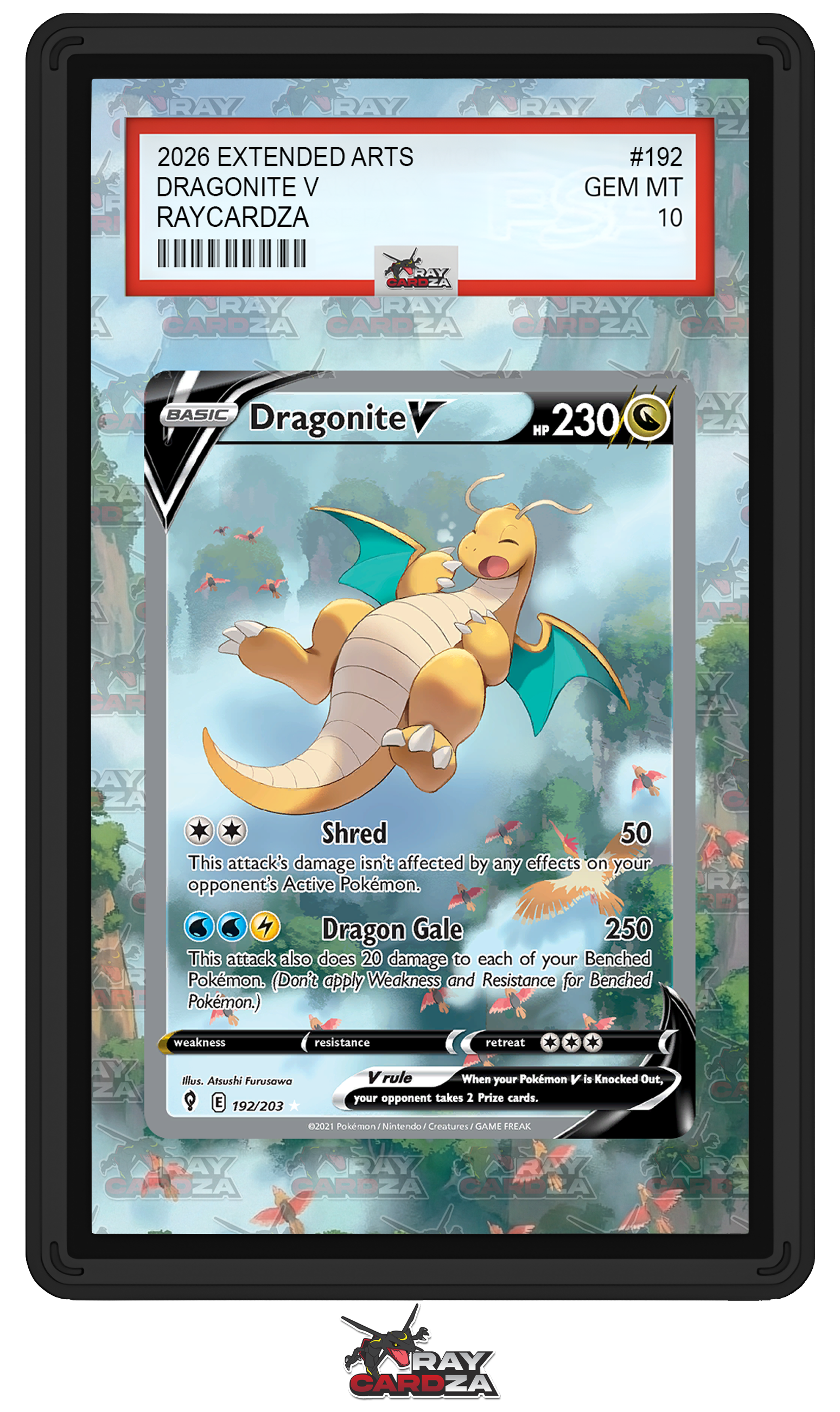 pokemon cards dragonite v Dragonite V 192/203 (Graded) Case main image 0