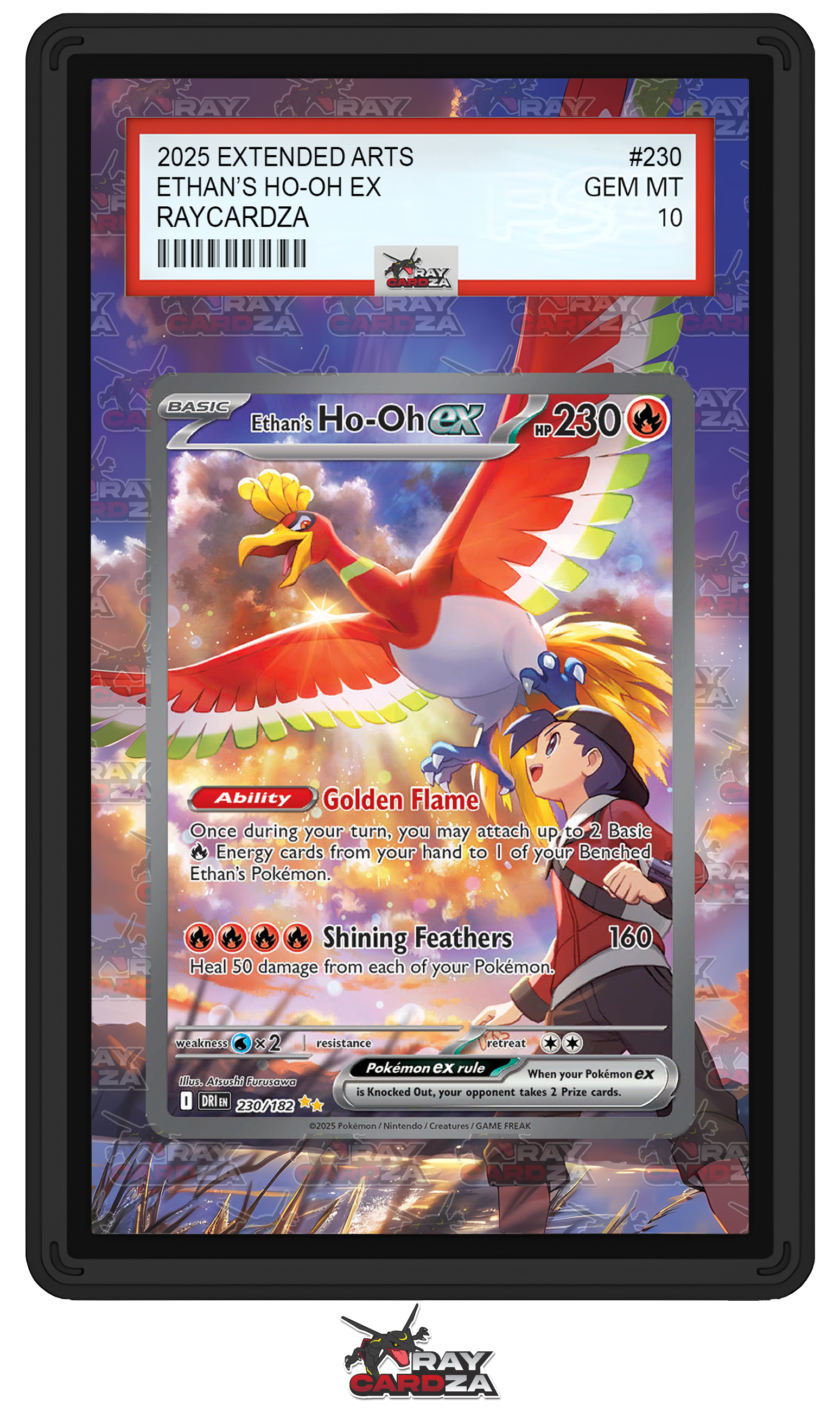 pokemon ho oh gx card Ethan's Ho-Oh #230 EXTENDED ART – Raycardza