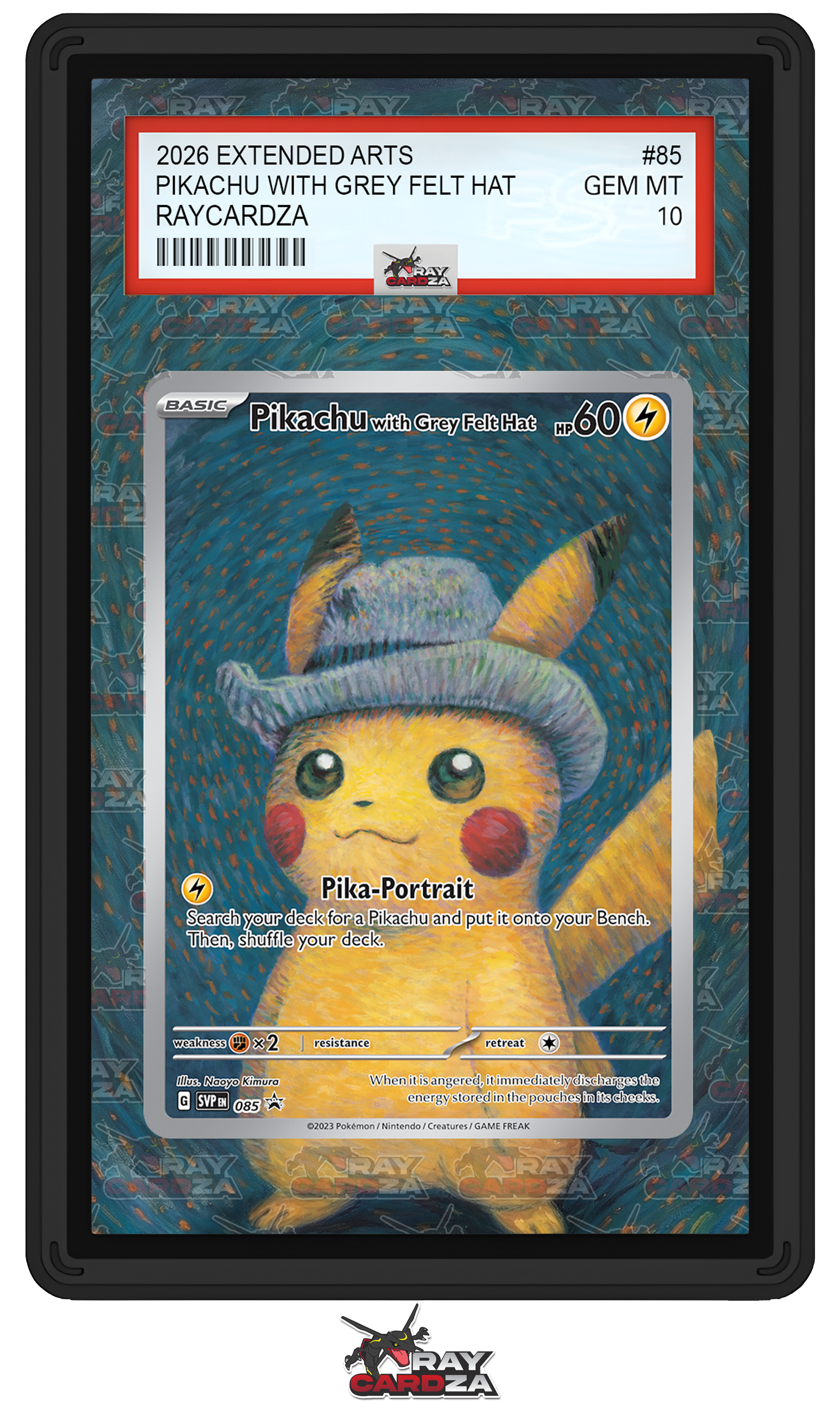 Pikachu With Grey Felt Hat #85 EXTENDED ART Raycardza Pikachu With Grey Felt Hat #85 EXTENDED ART Raycardza