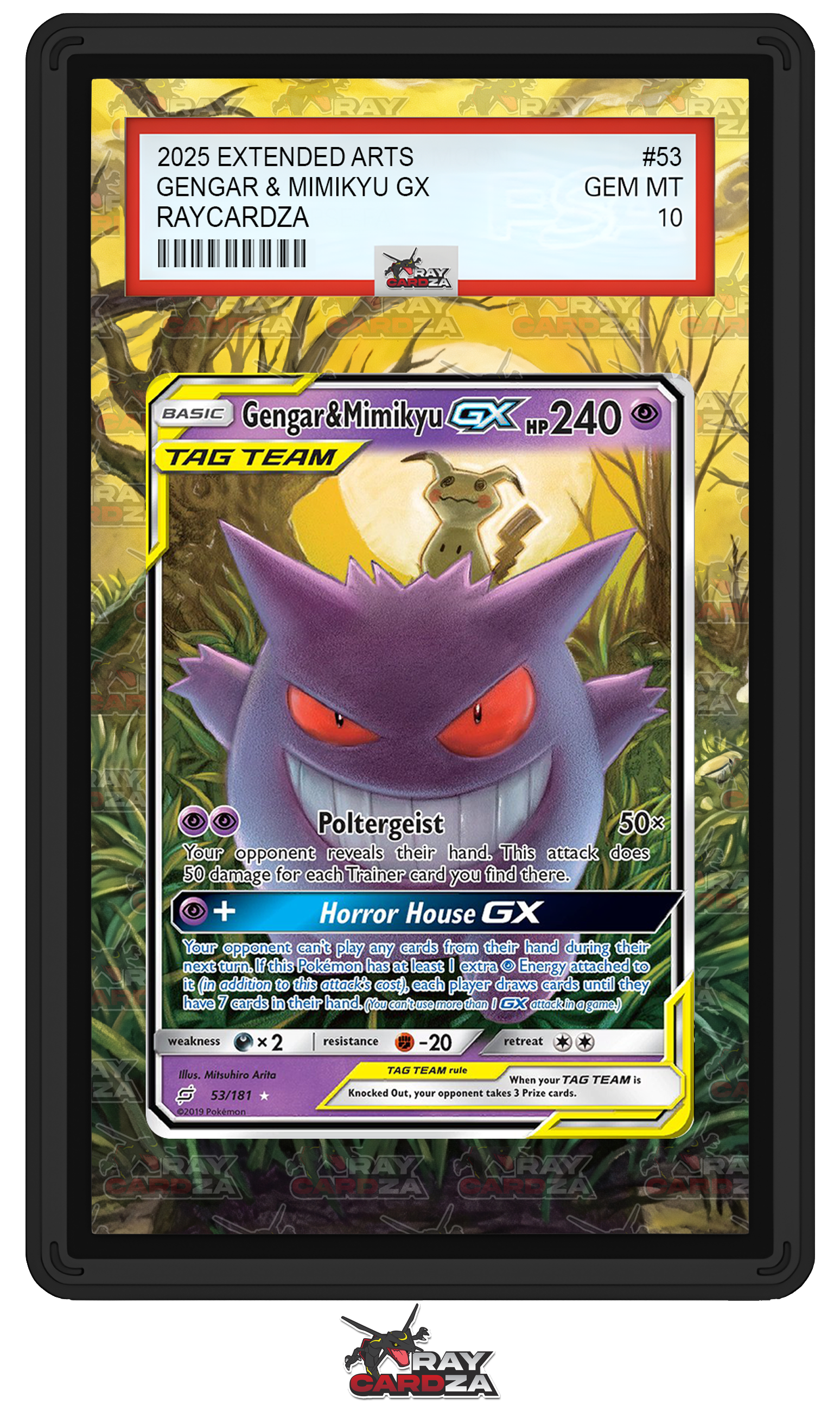 Gengar & Mimikyu GX #53 EXTENDED ART – Raycardza