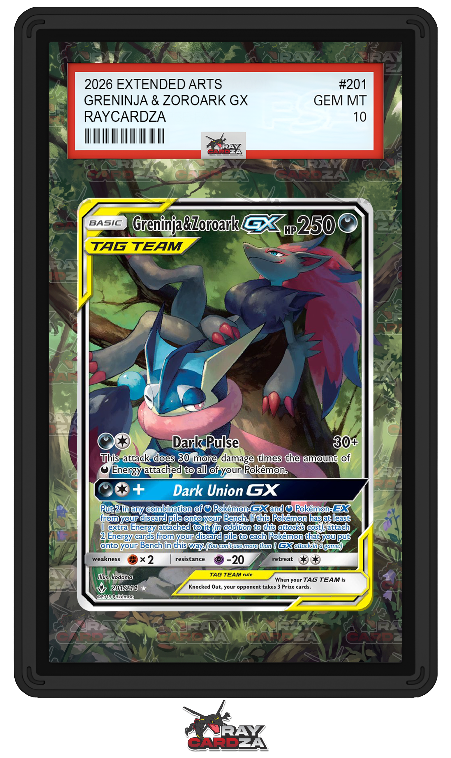 Greninja & Zoroark GX #201 EXTENDED ART – Raycardza