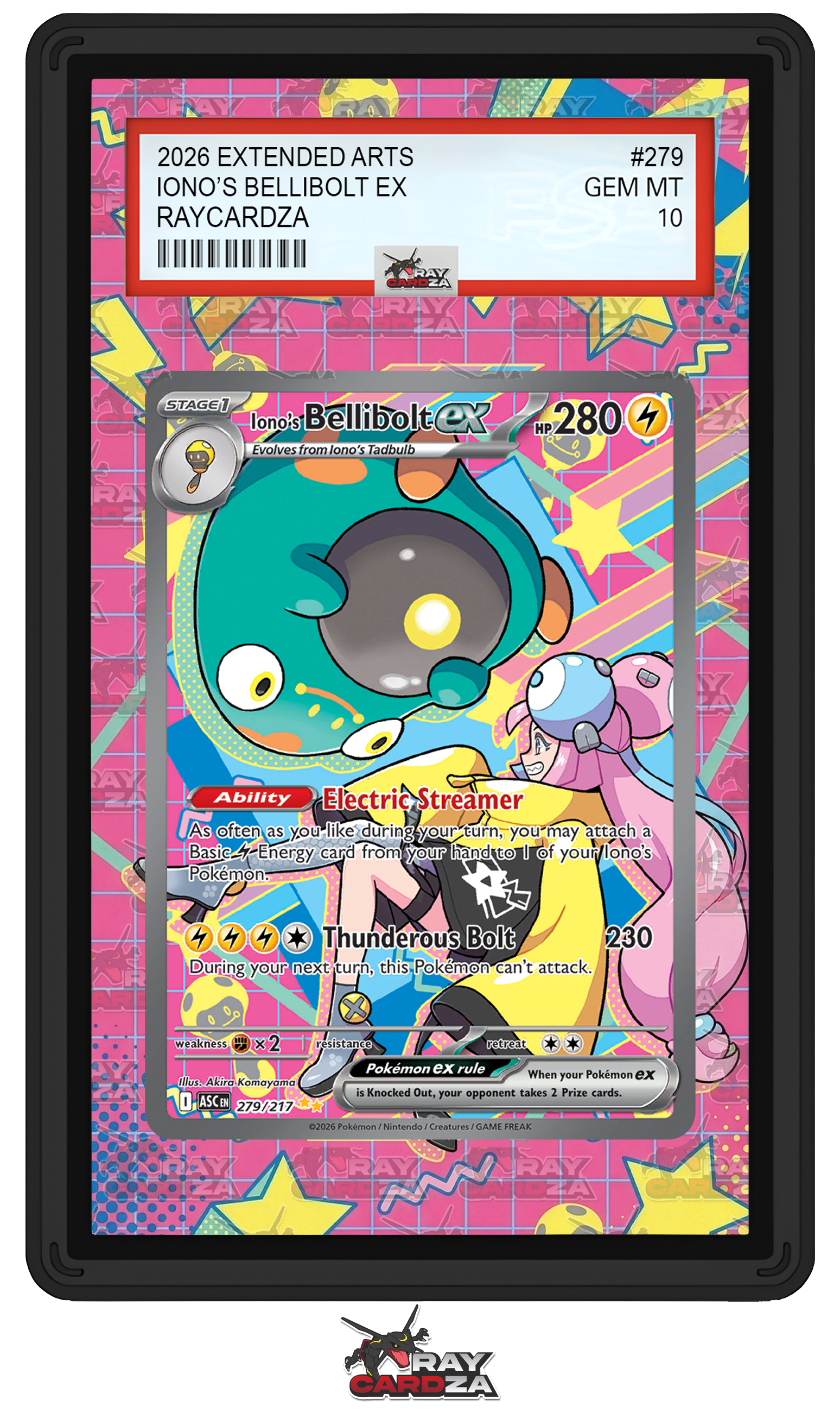 Iono's Bellibolt EX #279 EXTENDED ART – Raycardza