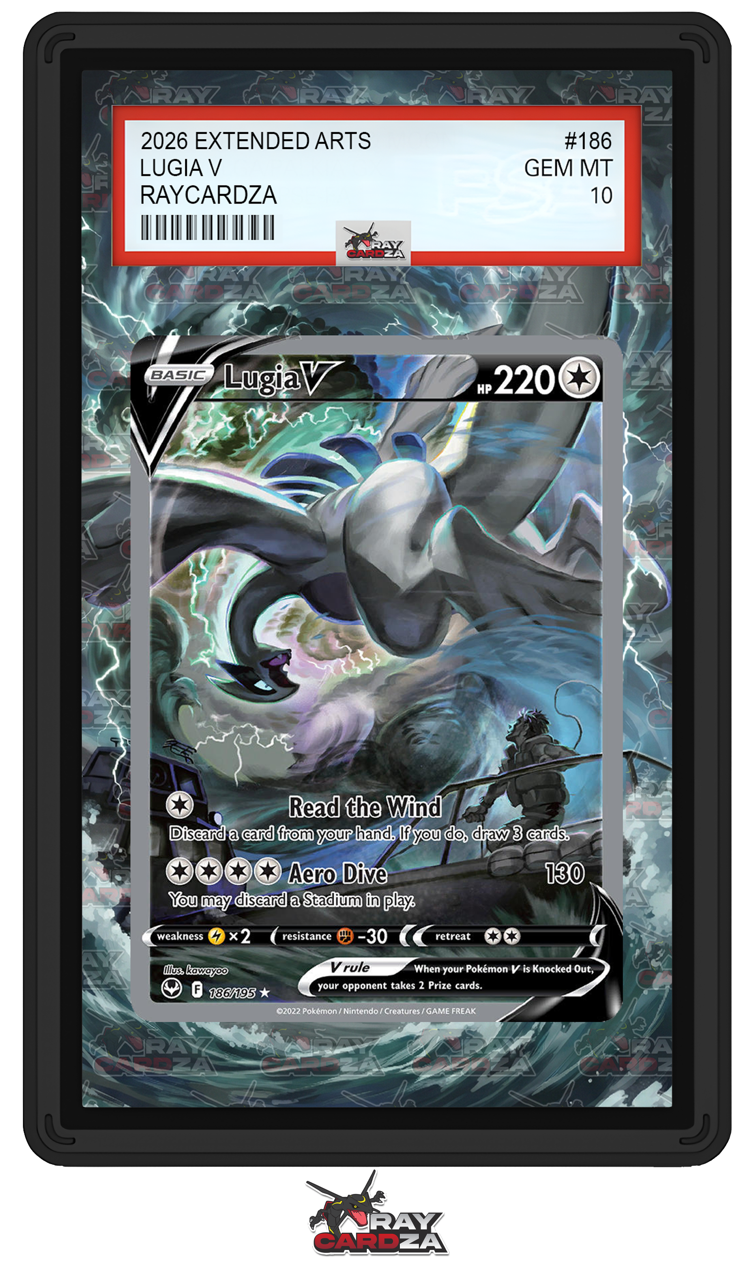 Lugia V #186 EXTENDED ART – Raycardza