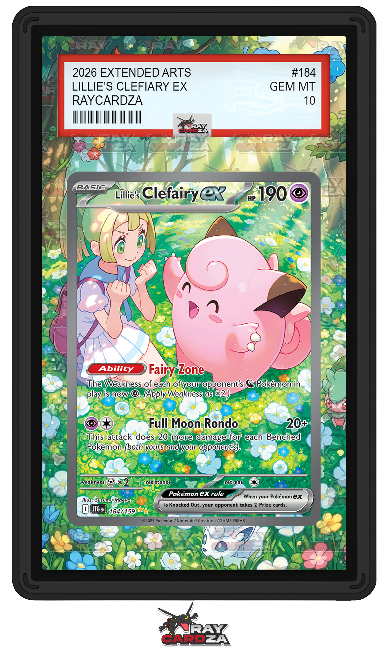 clefairy pokemon cards Lillie's Clefairy EX #184 EXTENDED ART – Raycardza