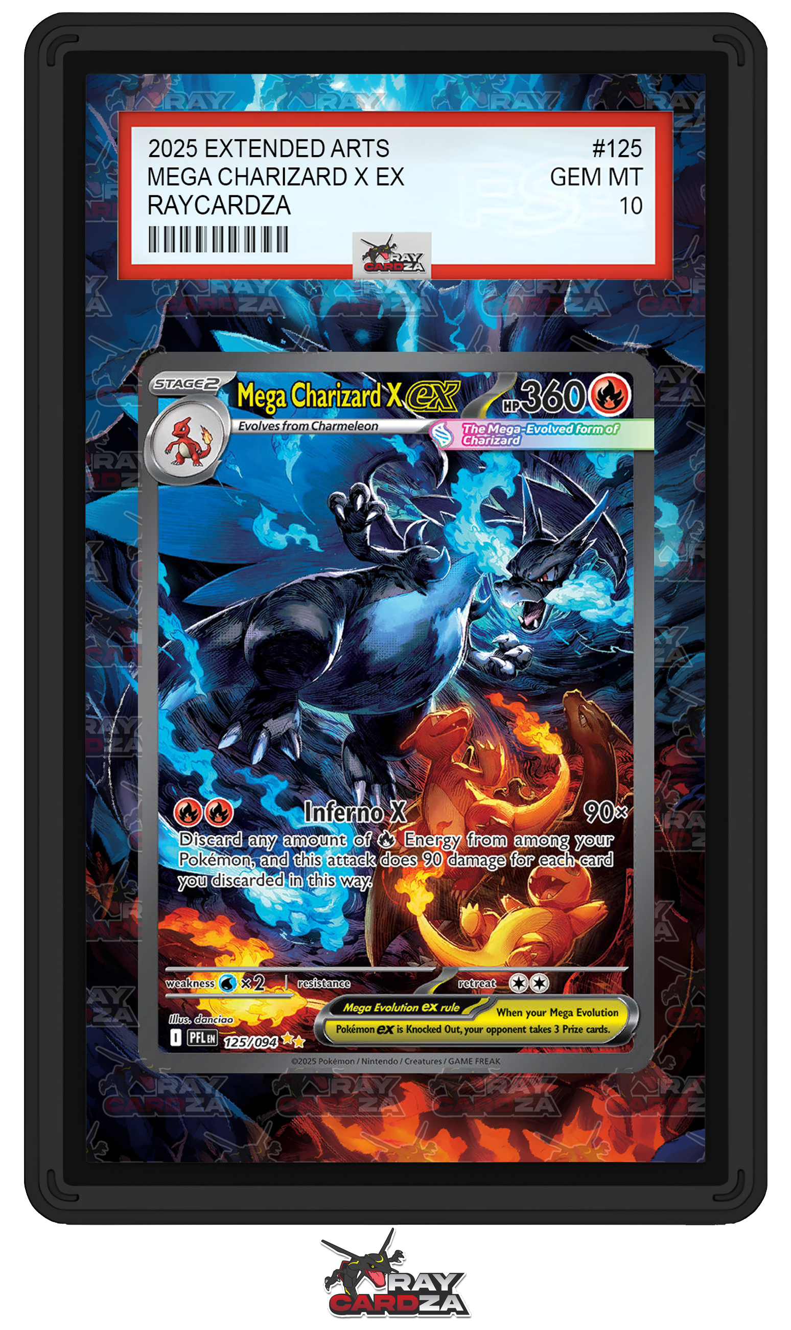Mega Charizard X EX #125 EXTENDED ART Raycardza Mega Charizard X EX #125 EXTENDED ART Raycardza