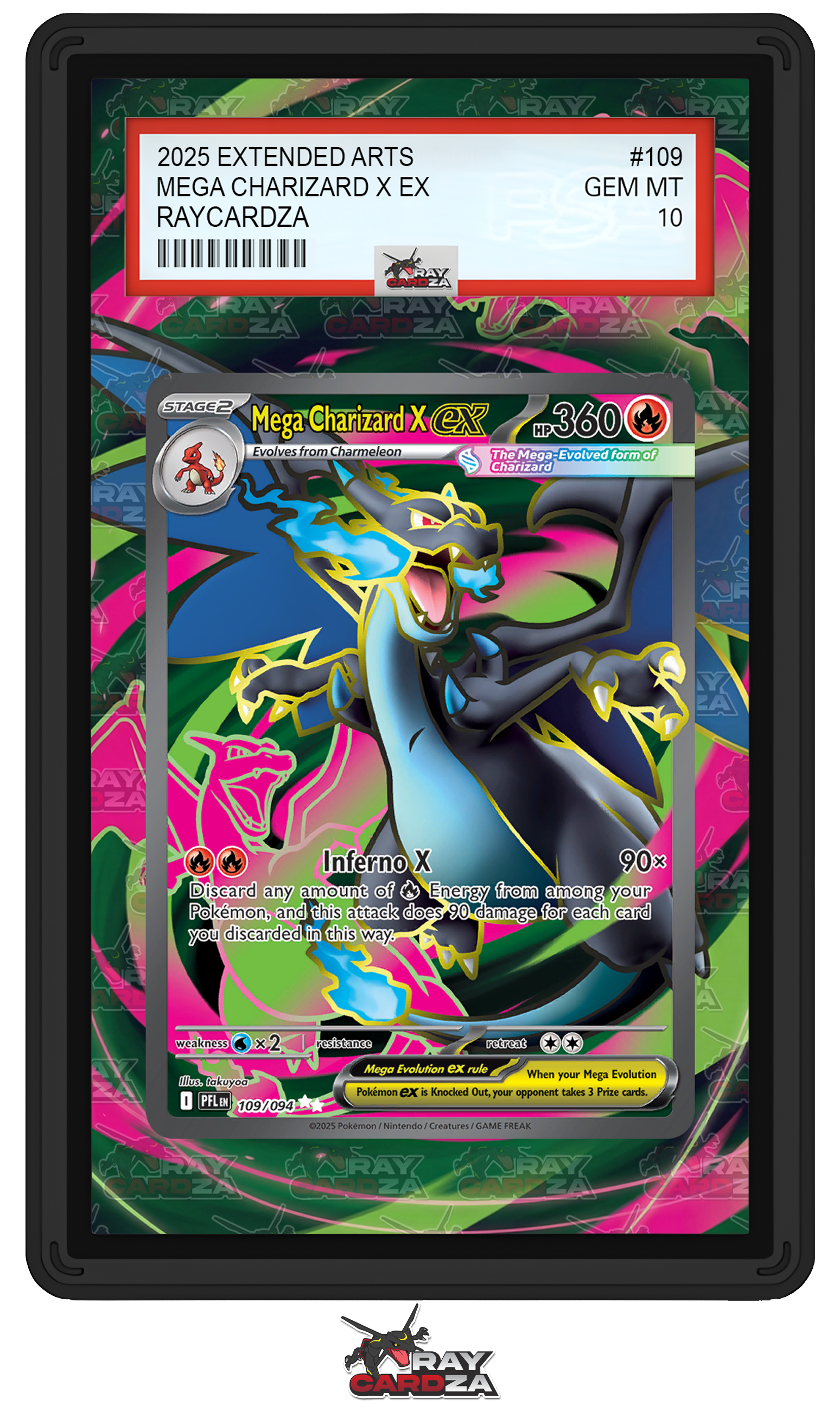 Mega Charizard X EX #109 EXTENDED ART Raycardza Mega Charizard X EX #109 EXTENDED ART Raycardza