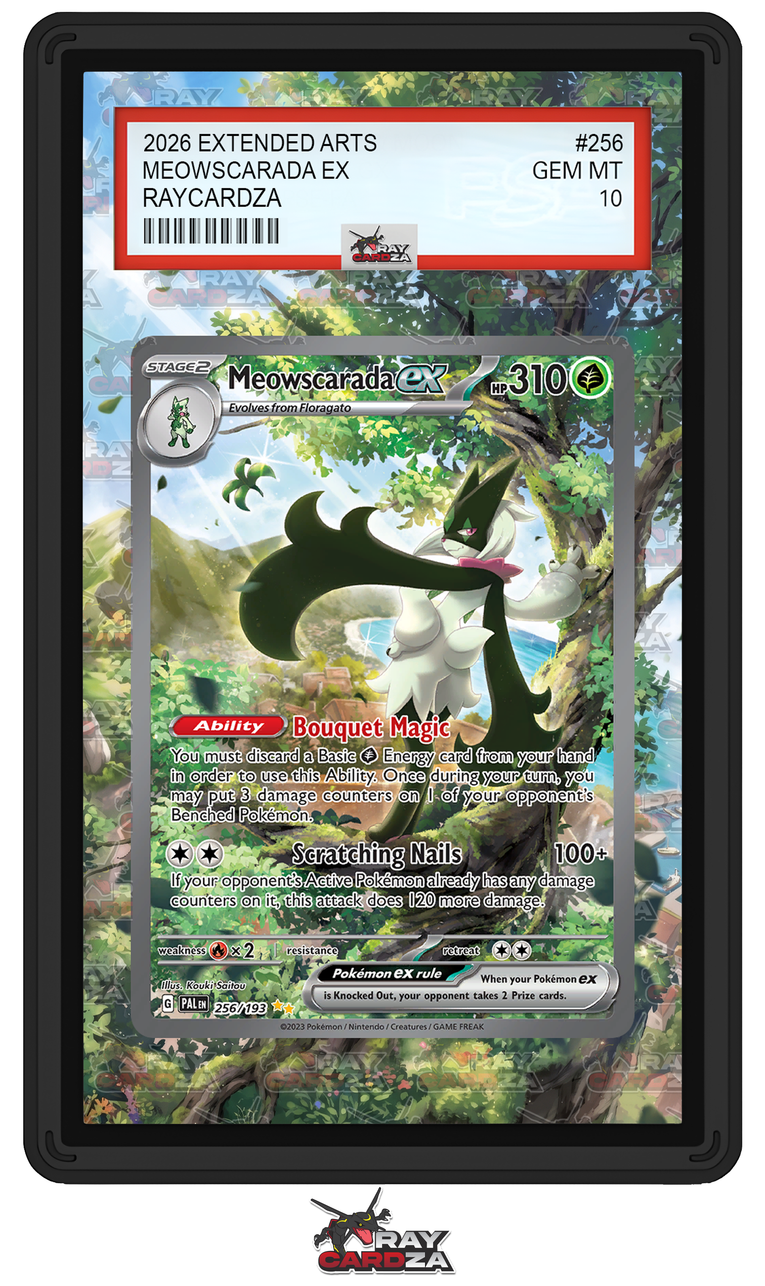 meowscarada pokemon card Meowscarada EX #256 EXTENDED ART