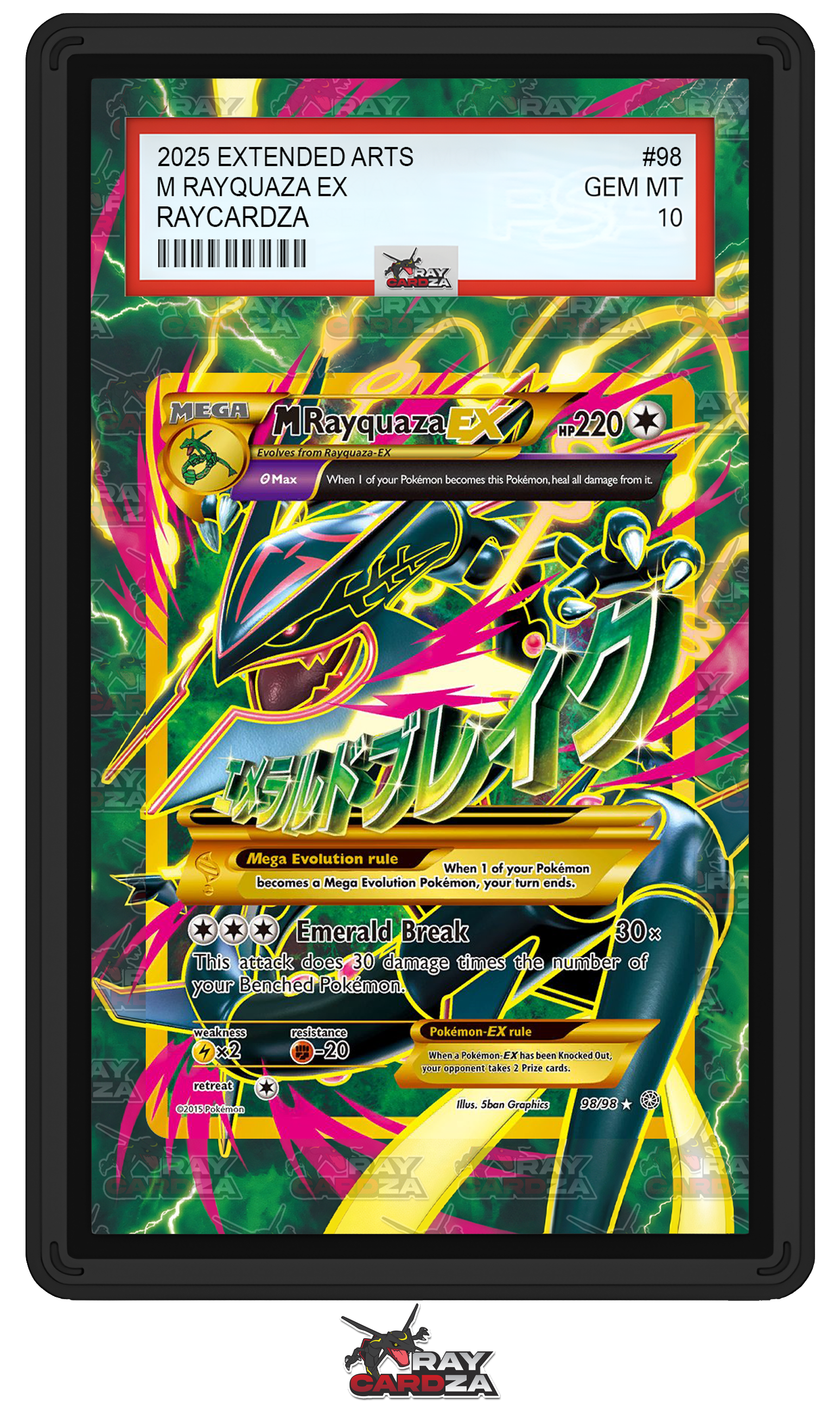 M Rayquaza EX #98 EXTENDED ART – Raycardza