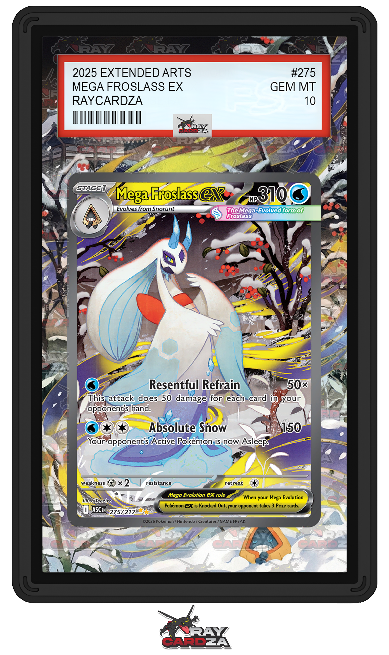 Mega Froslass EX #275 EXTENDED ART Raycardza Mega Froslass EX #275 EXTENDED ART Raycardza