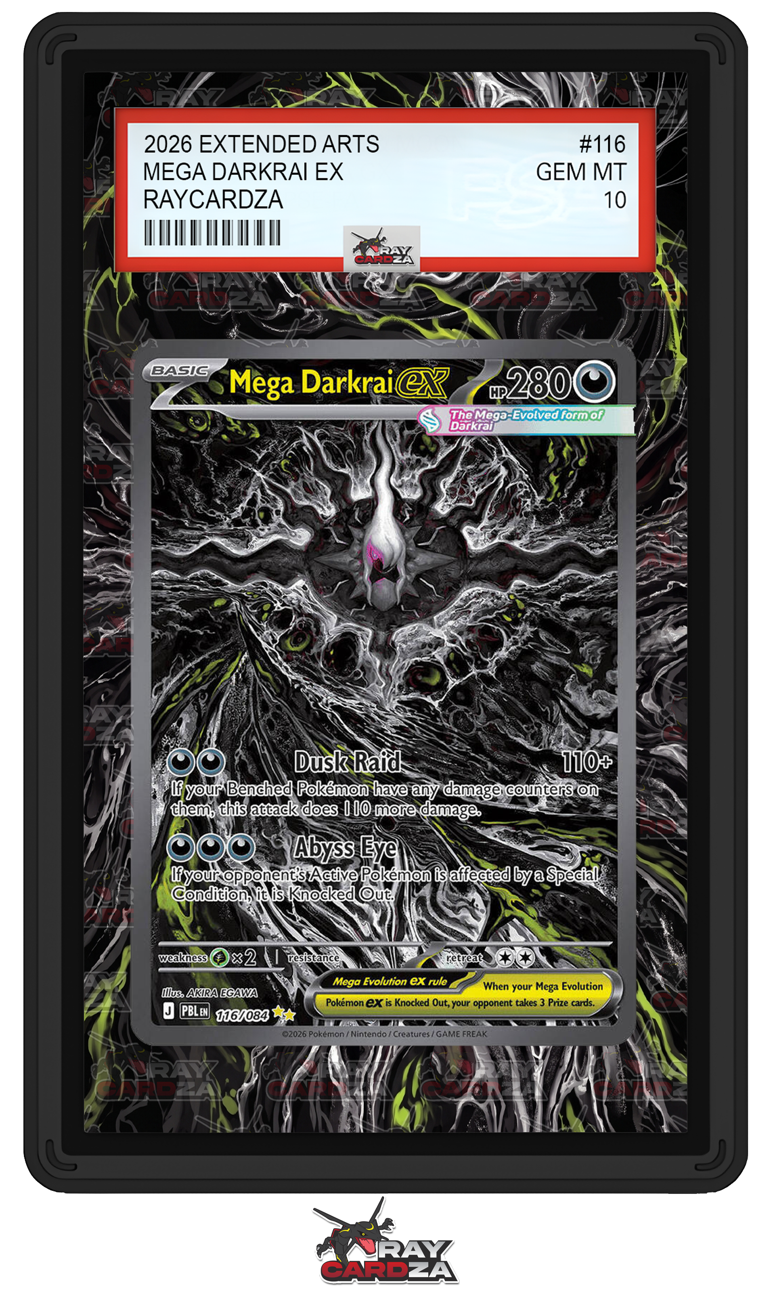 darkrai pokemon card ex Mega #116 EXTENDED ART Captured in a crystal GameFreak Size:40in NEW! How to Install