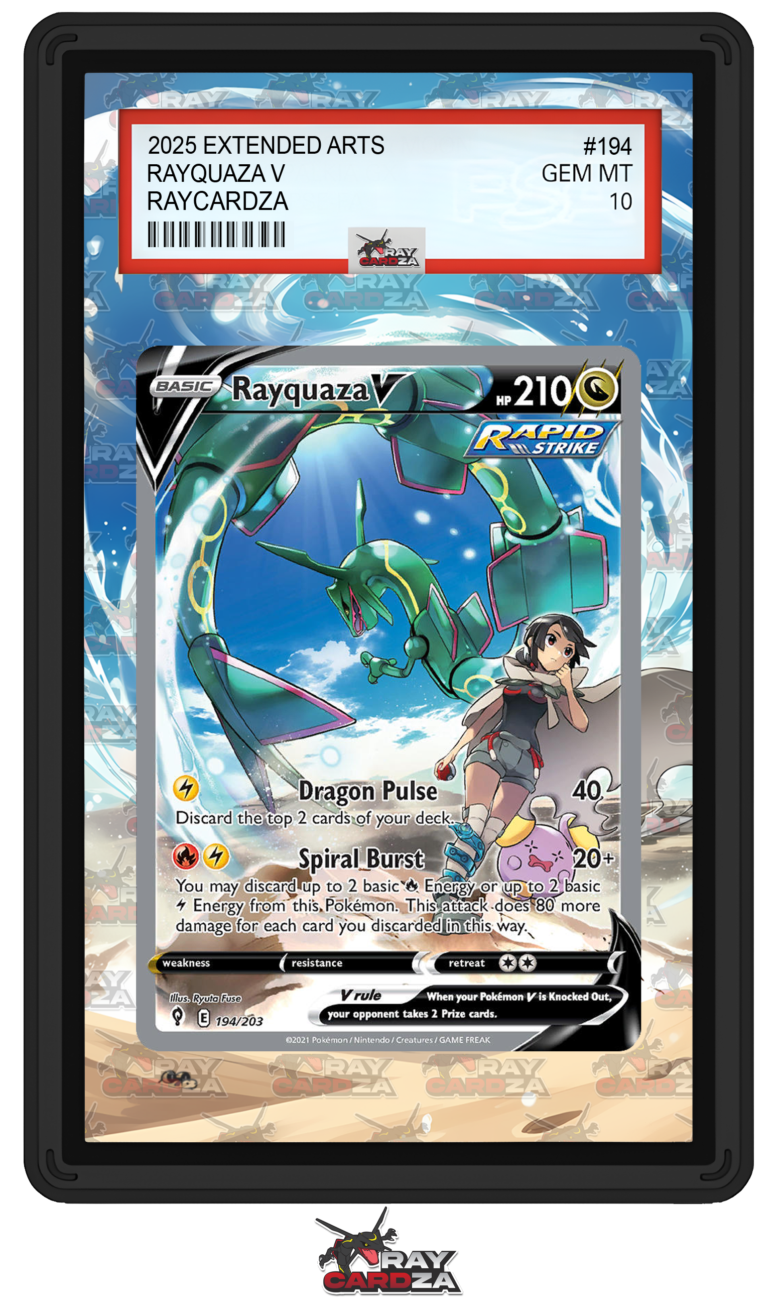 Rayquaza V #194 EXTENDED ART Raycardza Rayquaza V #194 EXTENDED ART Raycardza