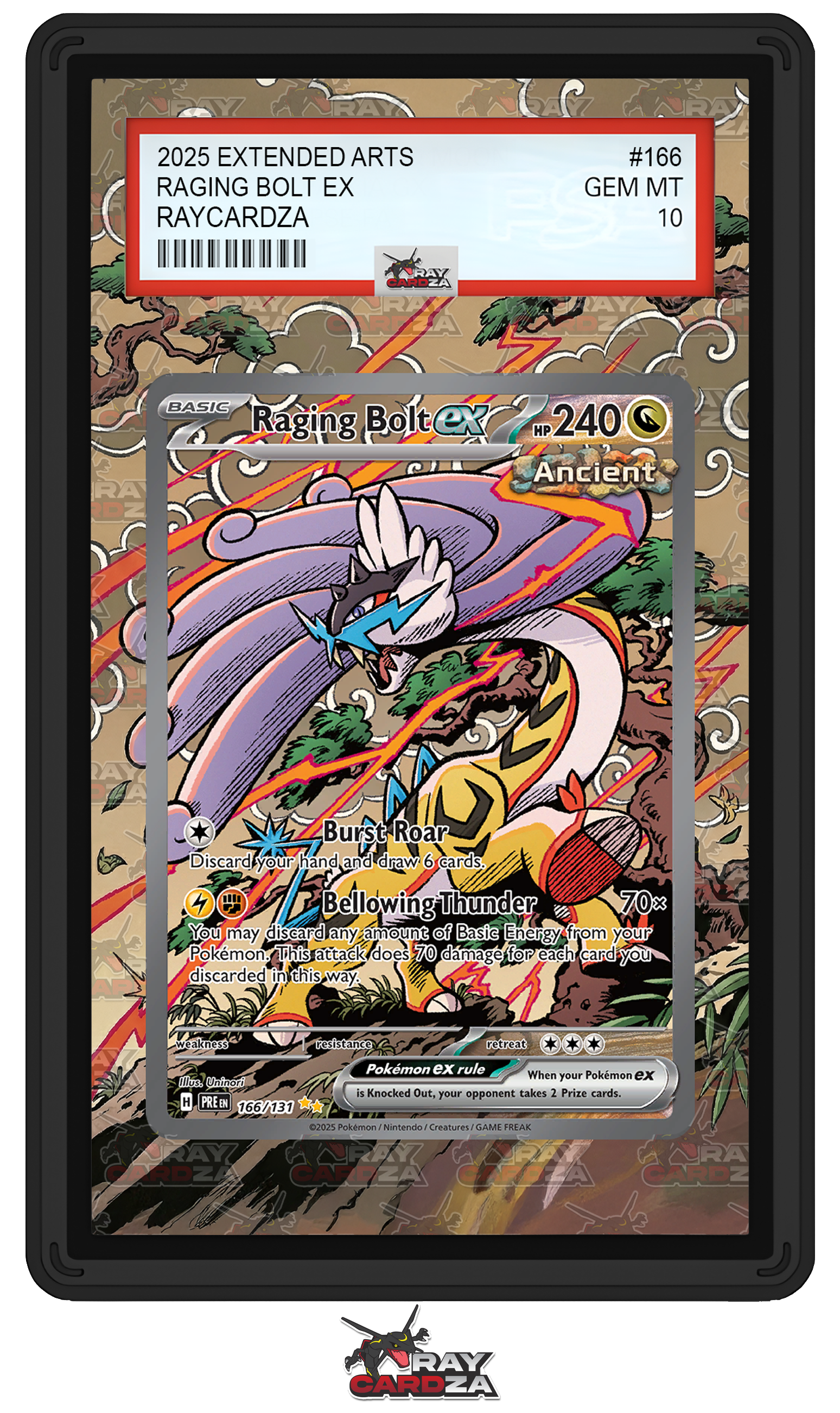 raging bolt pokemon card Raging Bolt EX #166 EXTENDED ART – Raycardza