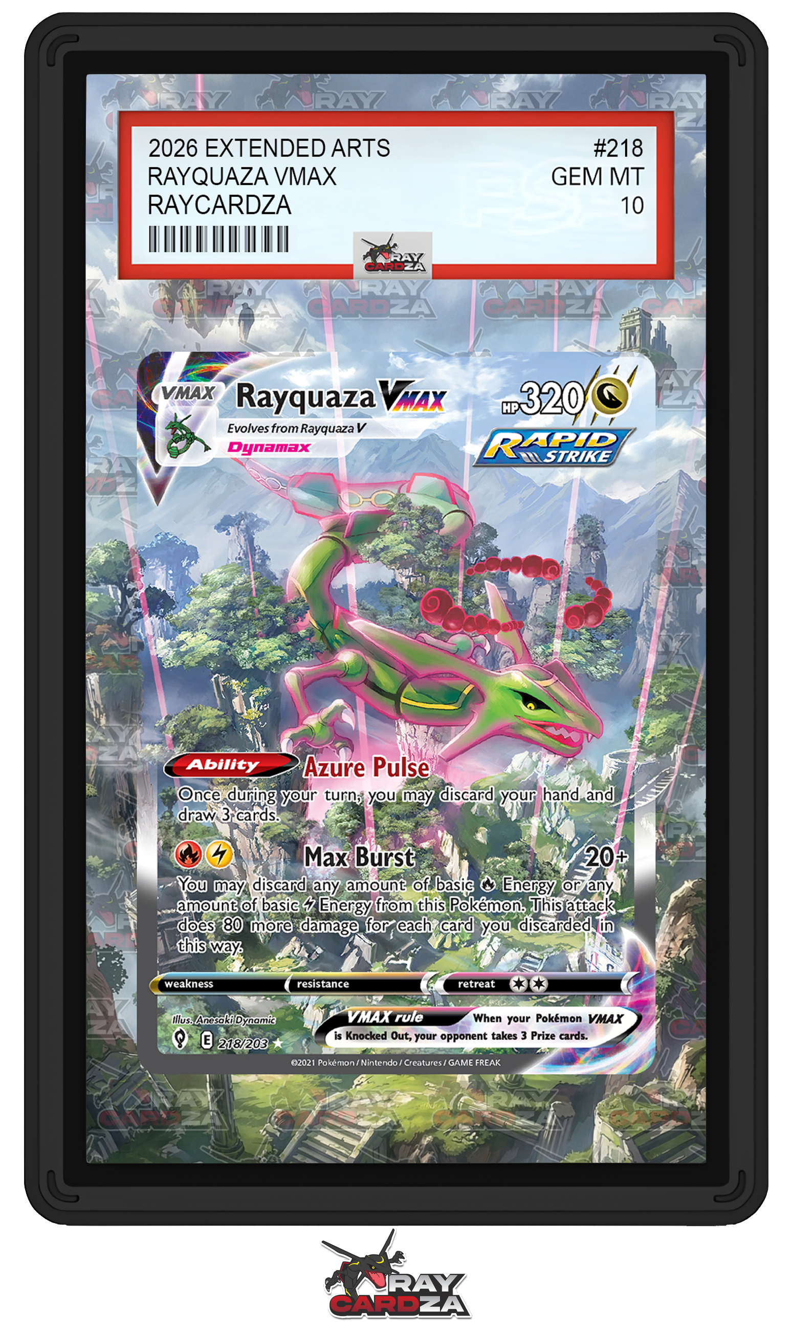 Rayquaza VMAX #218 EXTENDED ART Raycardza Rayquaza VMAX #218 EXTENDED ART Raycardza
