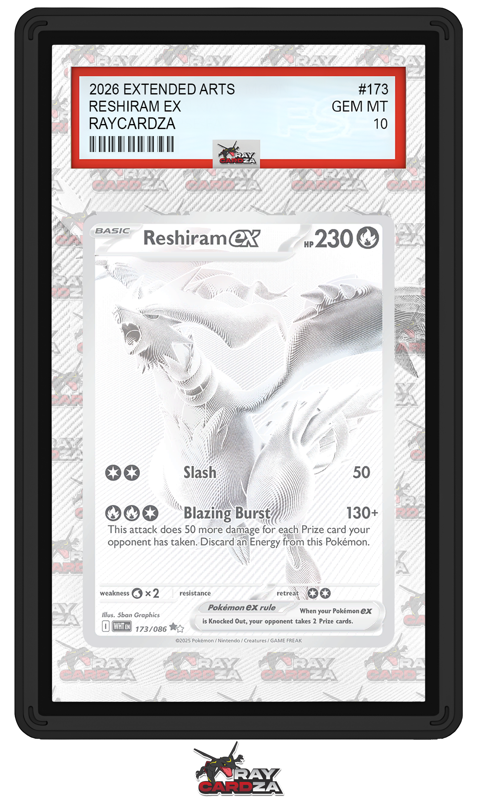 Reshiram EX #173 EXTENDED ART – Raycardza