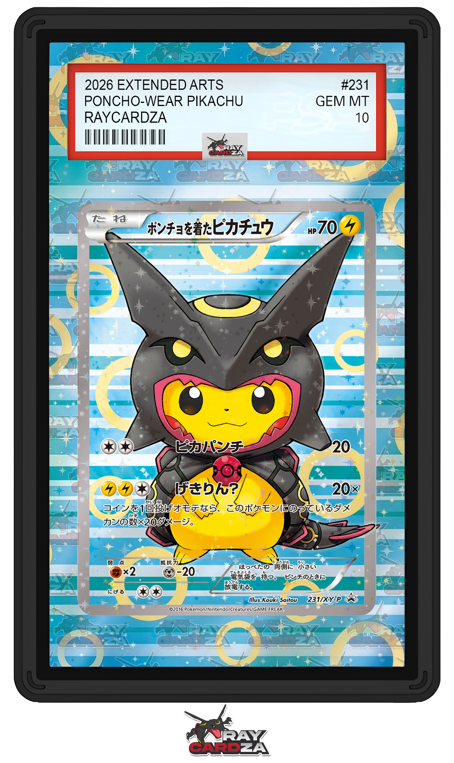 Poncho-Wear Pikachu #231/XY-P EXTENDED ART – Raycardza