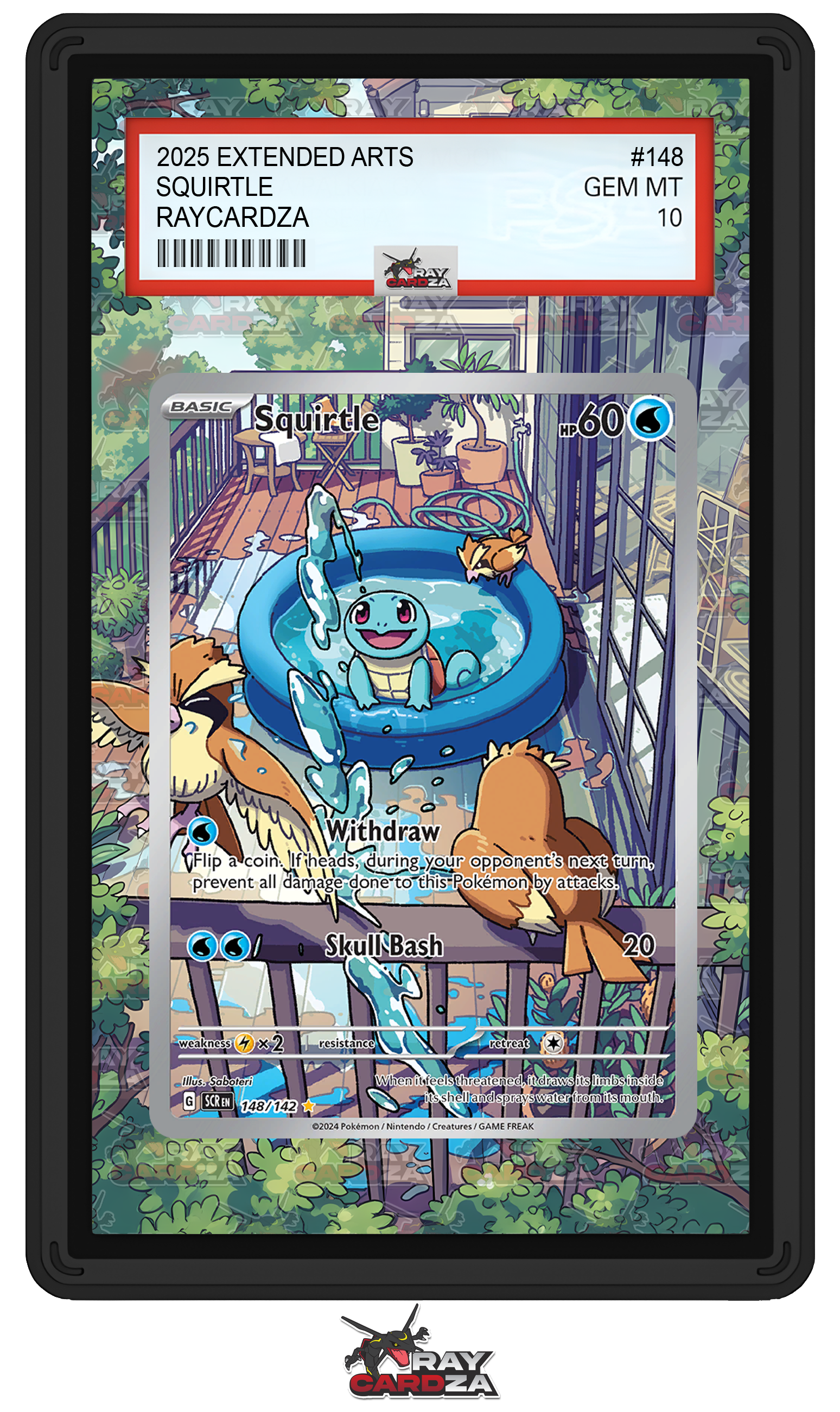 Squirtle #148 EXTENDED ART Raycardza Squirtle #148 EXTENDED ART Raycardza