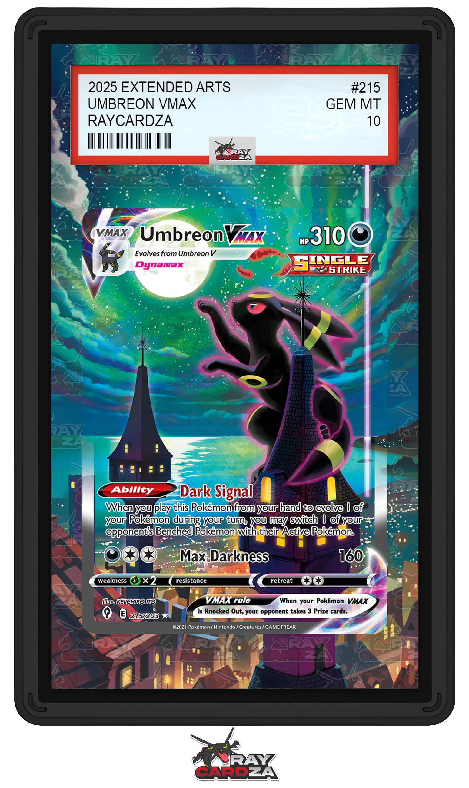 Umbreon VMAX #215 EXTENDED ART Raycardza Umbreon VMAX #215 EXTENDED ART Raycardza