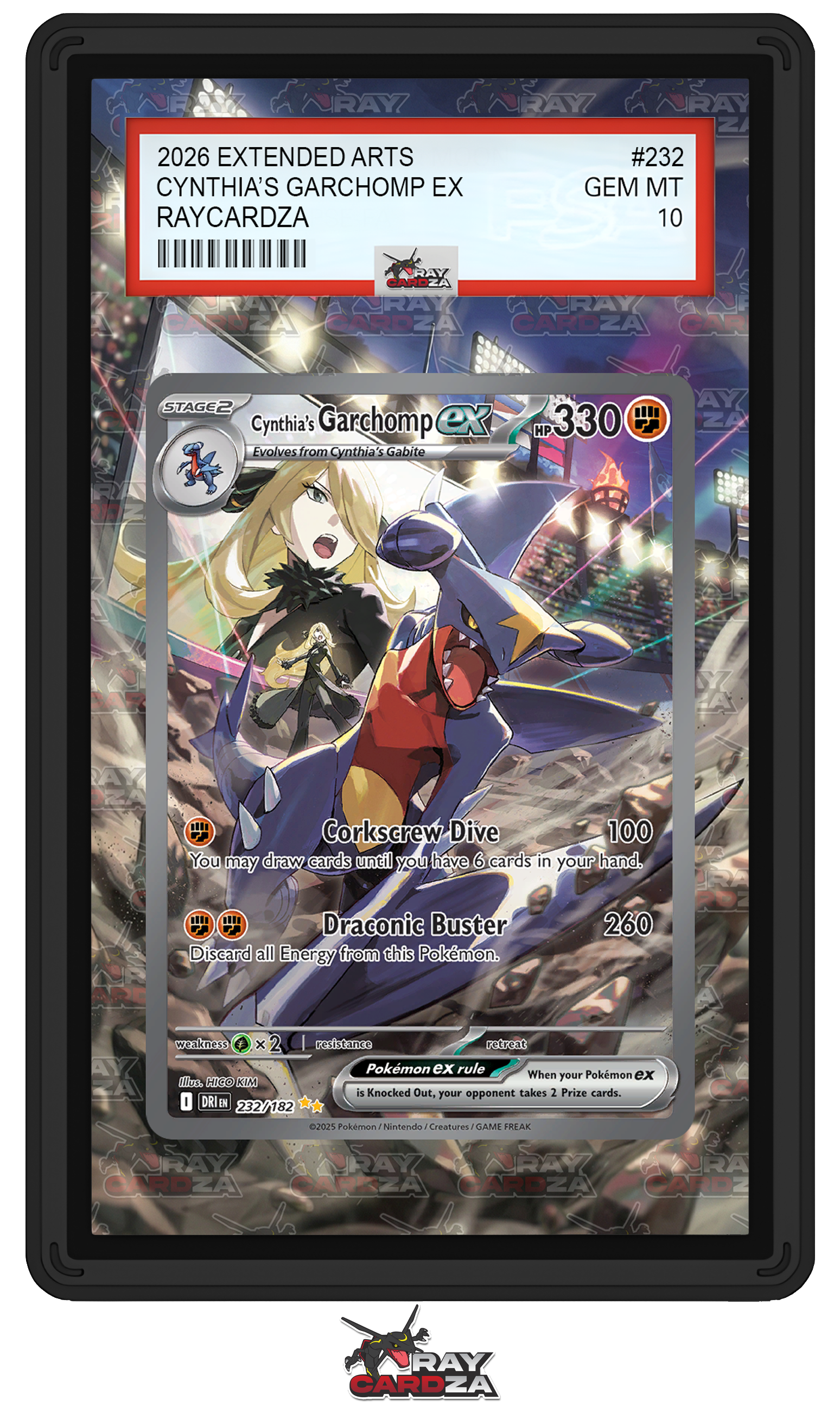 Cynthia's Garchomp EX #232 EXTENDED ART – Raycardza