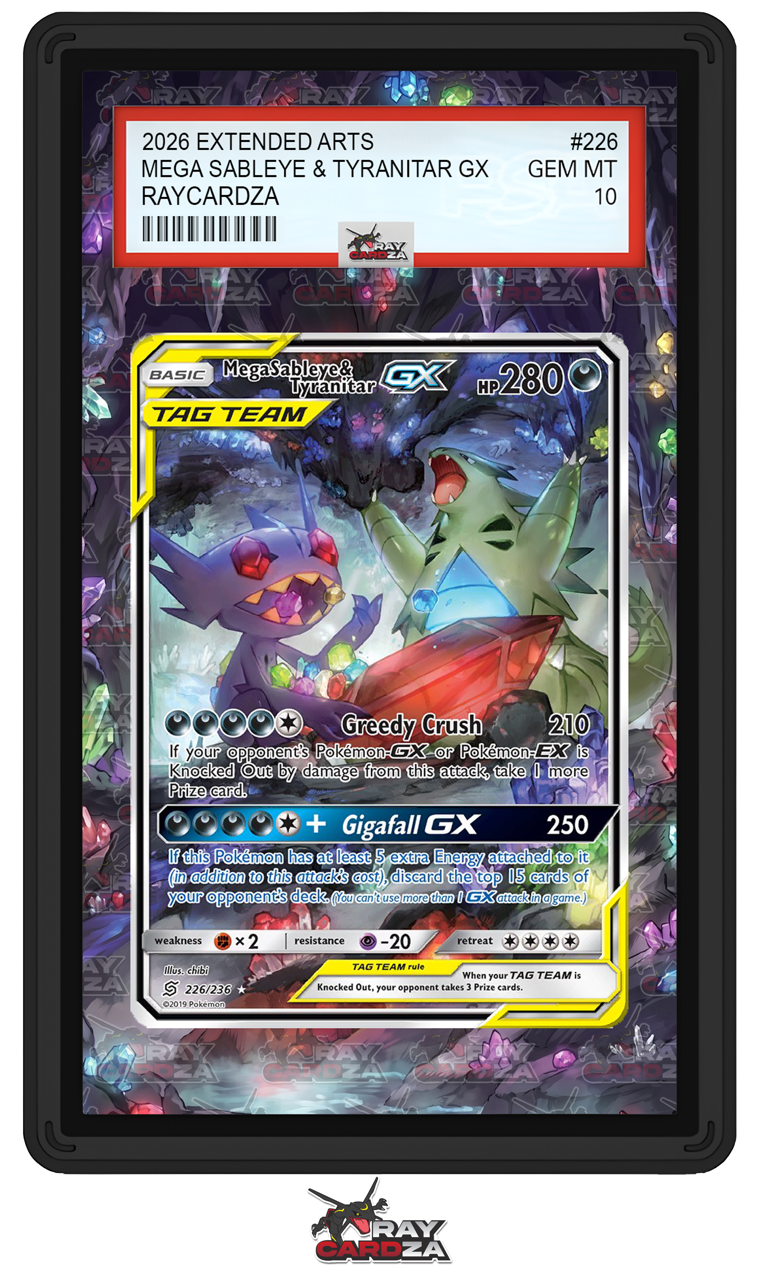 pokemon mega tyranitar card Sableye & GX #226 EXTENDED ART – Raycardza Material:Planeswalker Party 028/059 Ancient Trait Authentic Pokemon Card Booster