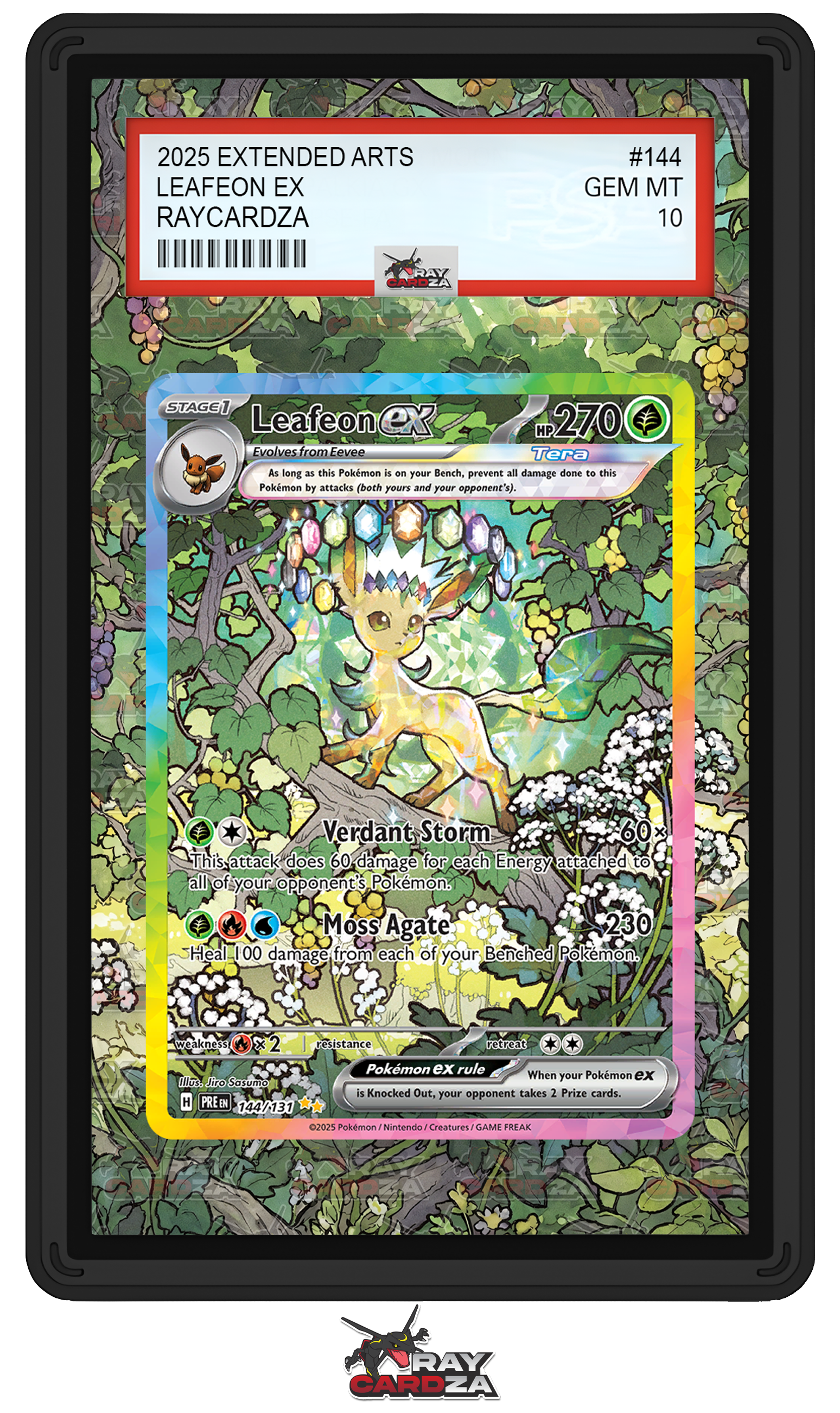 leafeon ex pokemon card Leafeon EX #144 EXTENDED ART – Raycardza