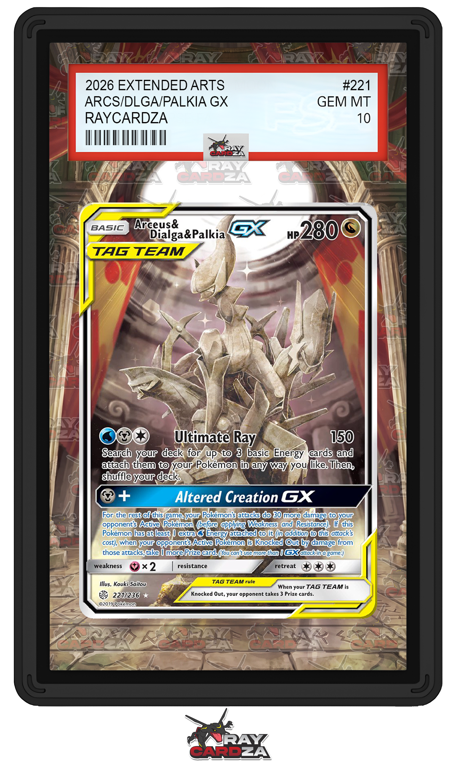 pokemon cards arceus gx Arceus & Dialga & Palkia GX #221 EXTENDED ART – Raycardza