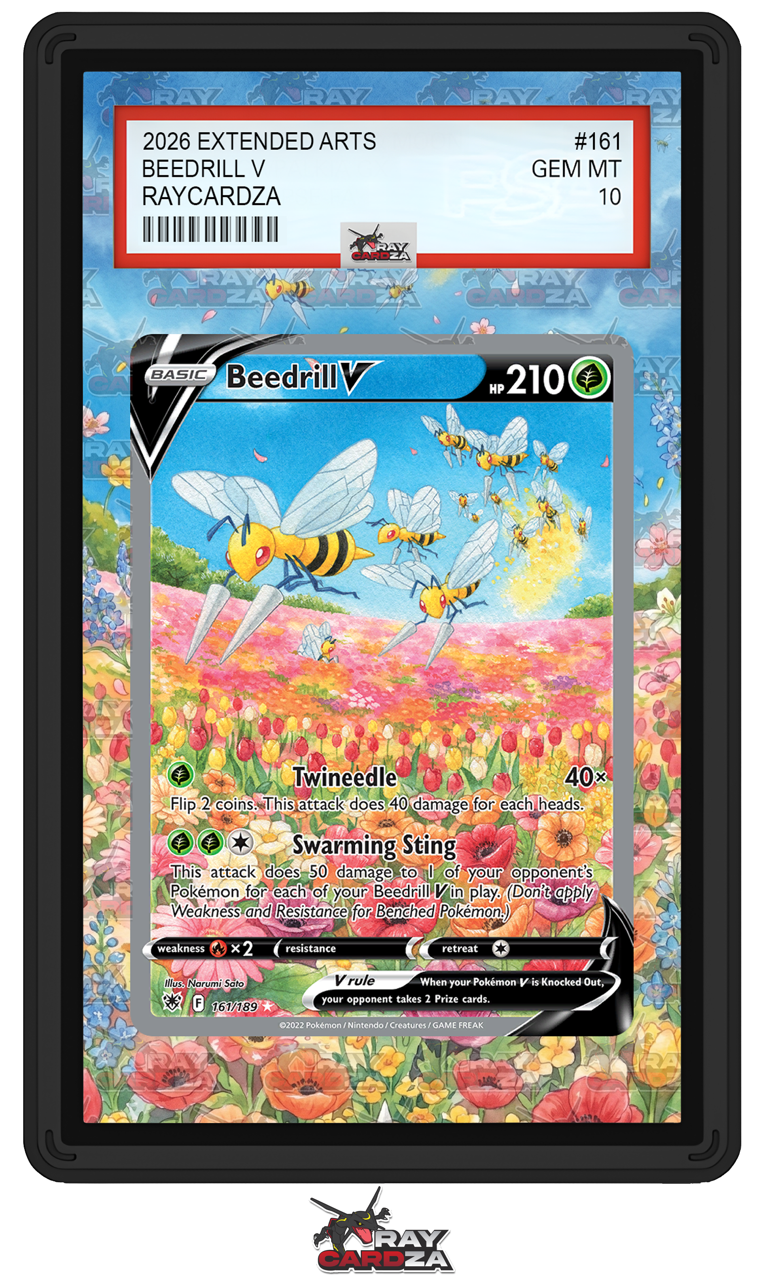 shiny beedrill pokemon card Beedrill V #161 EXTENDED ART – Raycardza