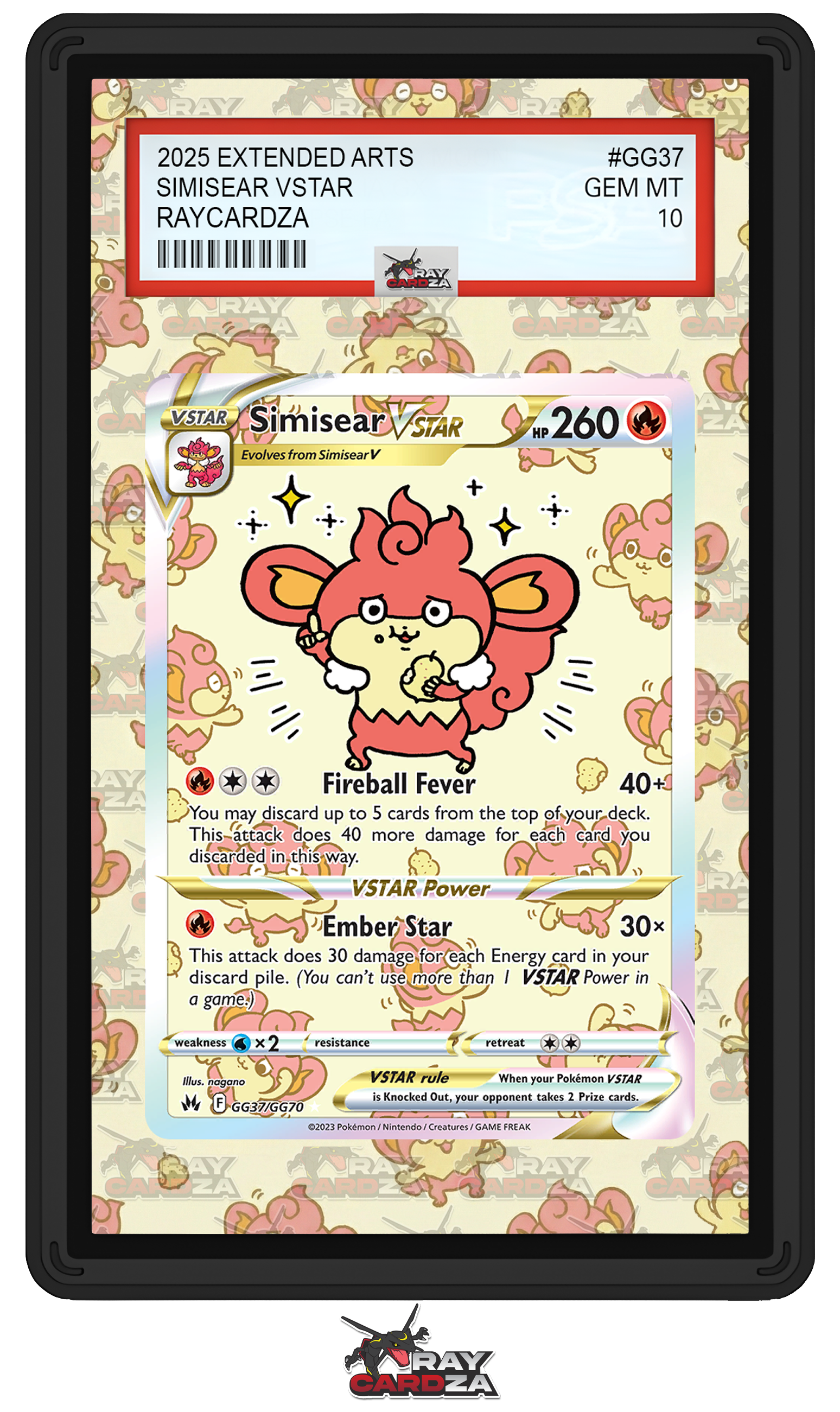 Simisear VSTAR #GG37 EXTENDED ART Raycardza Simisear VSTAR #GG37 EXTENDED ART Raycardza
