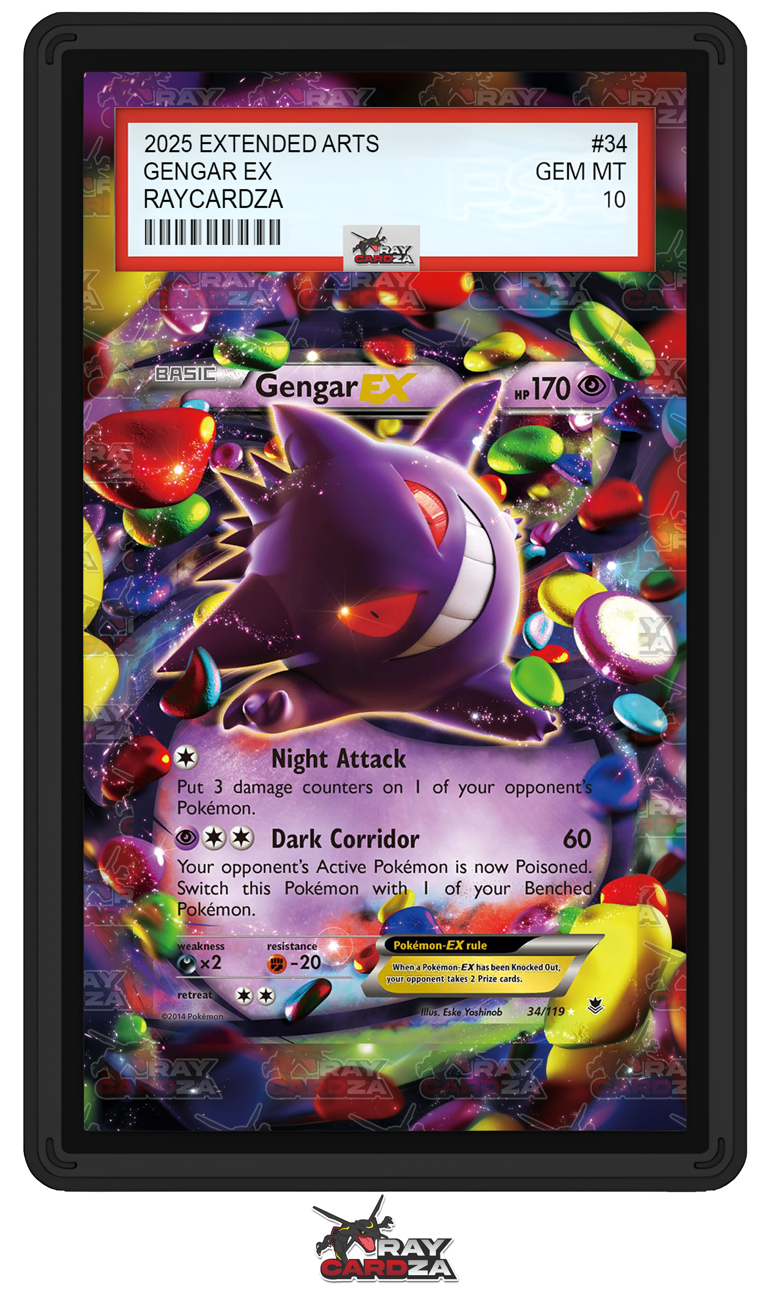 Gengar EX #34 EXTENDED ART Raycardza Gengar EX #34 EXTENDED ART Raycardza