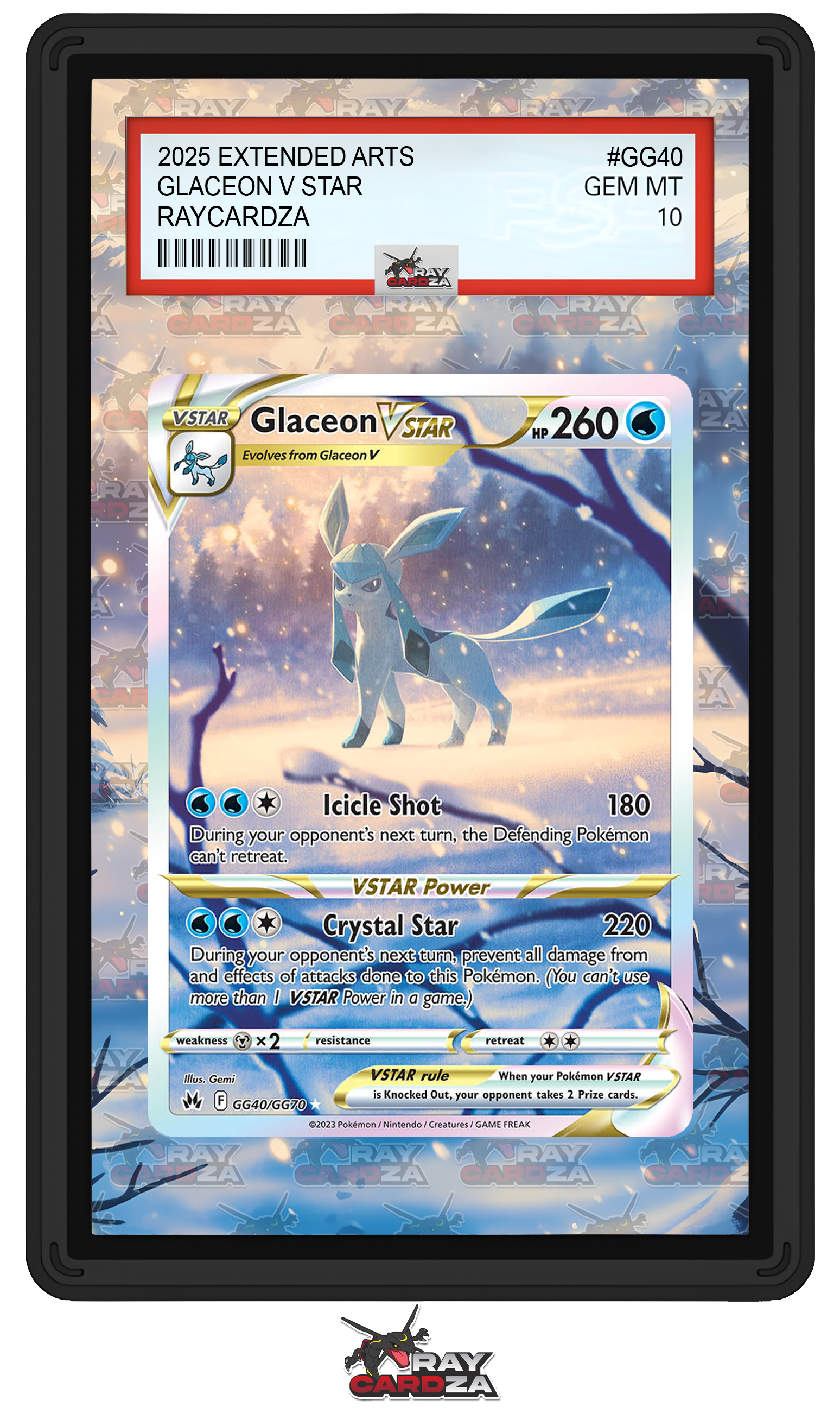 Glaceon V STAR #GG40 EXTENDED ART Raycardza Glaceon V STAR #GG40 EXTENDED ART Raycardza
