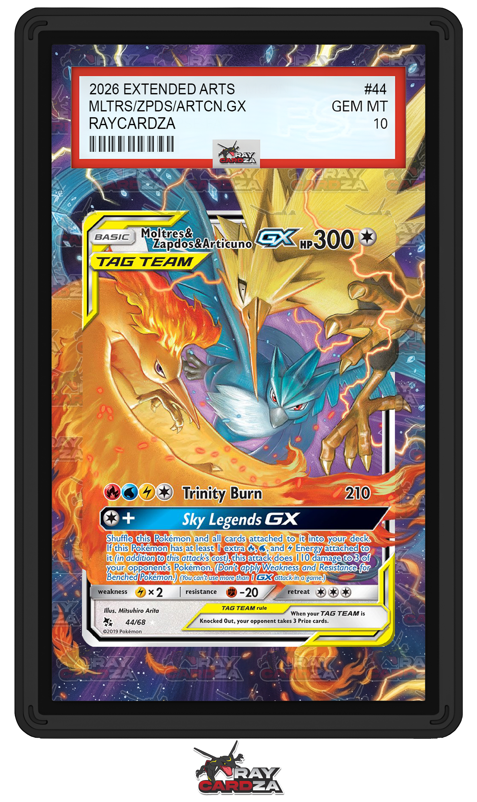 Moltres & Zapdos & Articuno #44 EXTENDED ART Raycardza Moltres & Zapdos & Articuno #44 EXTENDED ART Raycardza
