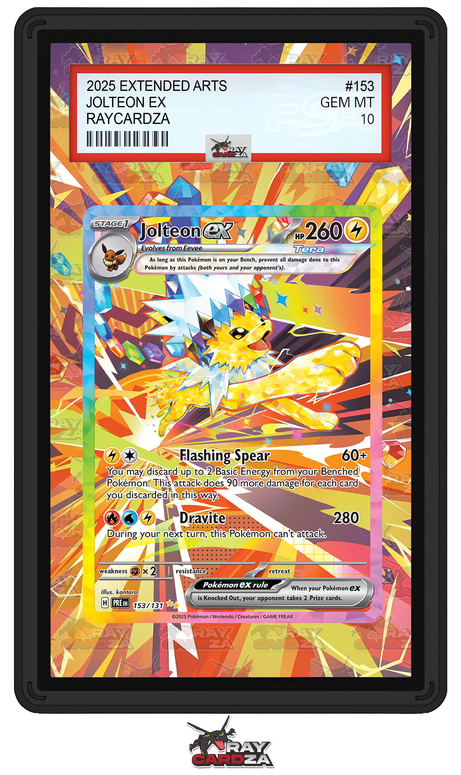 Jolteon EX #153 EXTENDED ART Raycardza Jolteon EX #153 EXTENDED ART Raycardza