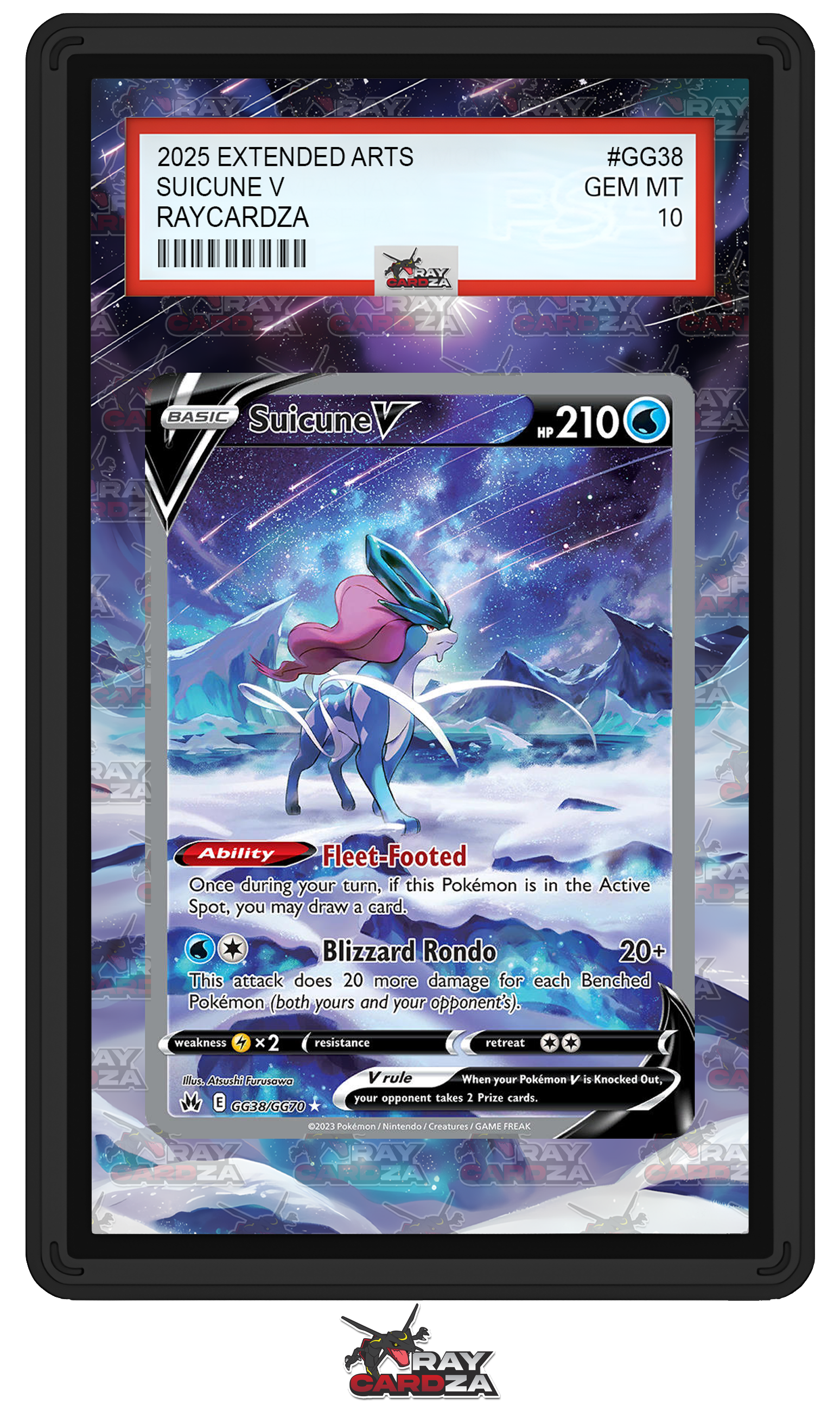suicune full art pokemon card Suicune V #GG38 EXTENDED ART – Raycardza