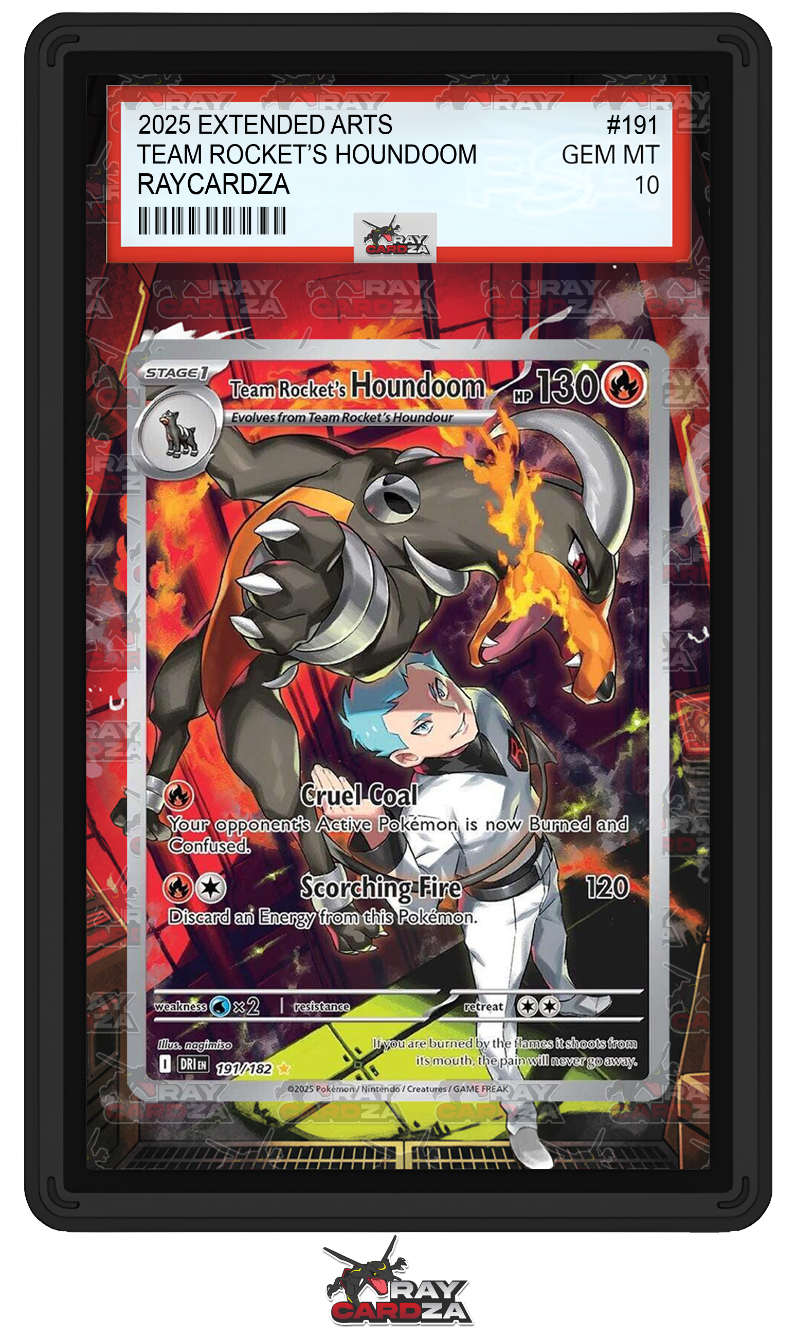 Team Rocket's Houndoom #191 EXTENDED ART