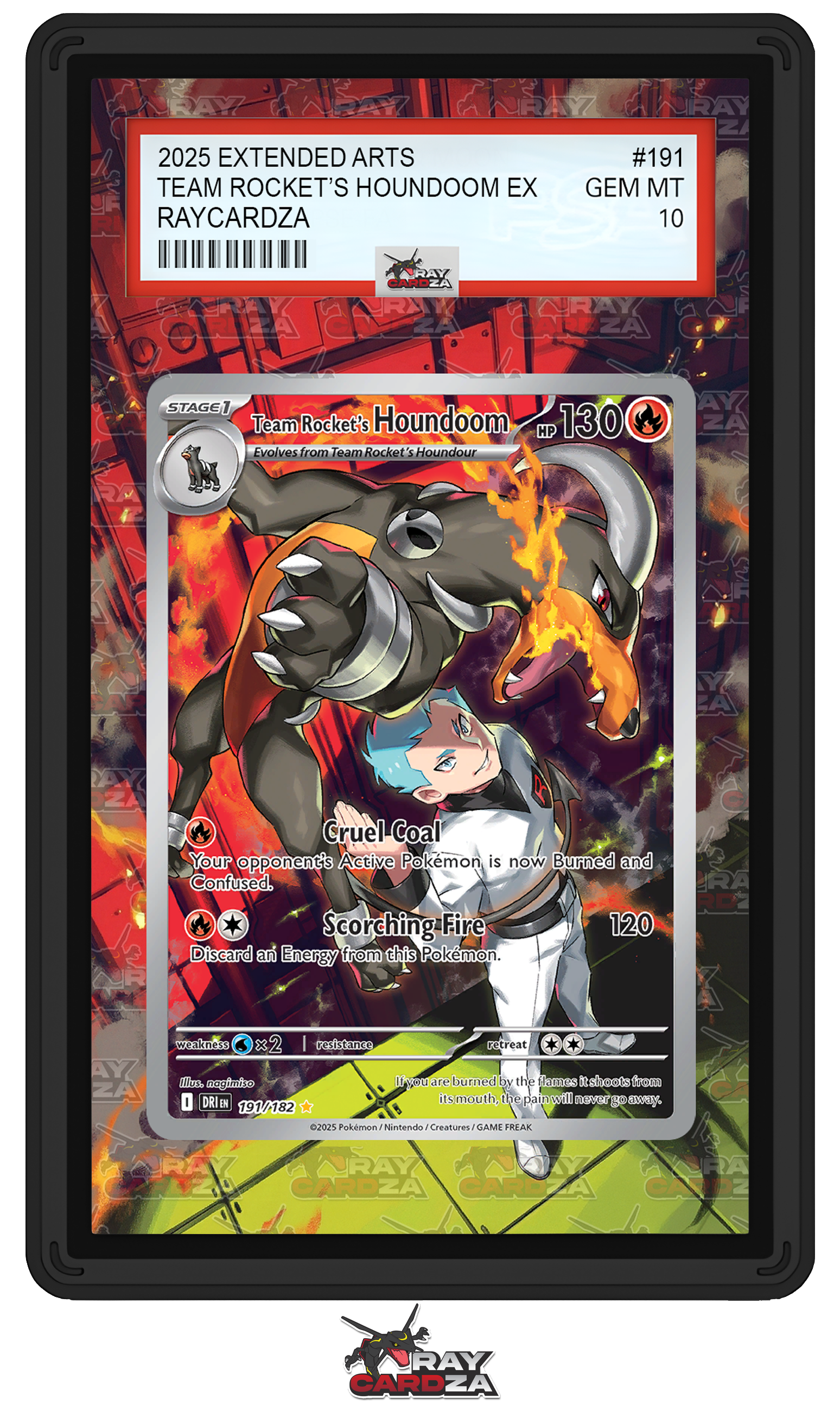 Team Rocket's Houndoom #191 EXTENDED ART