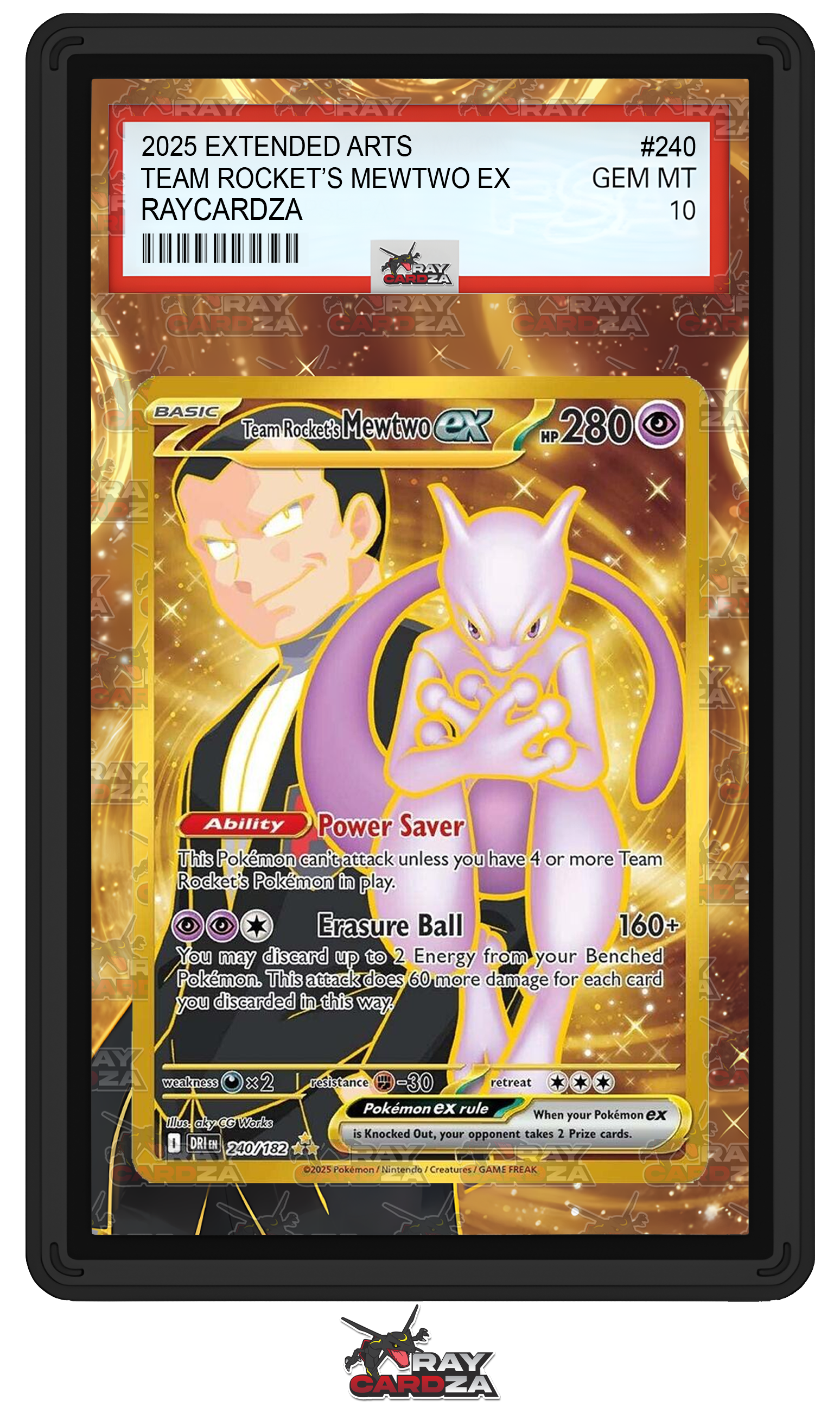 Team Rocket's Mewtwo EX #240 EXTENDED ART
