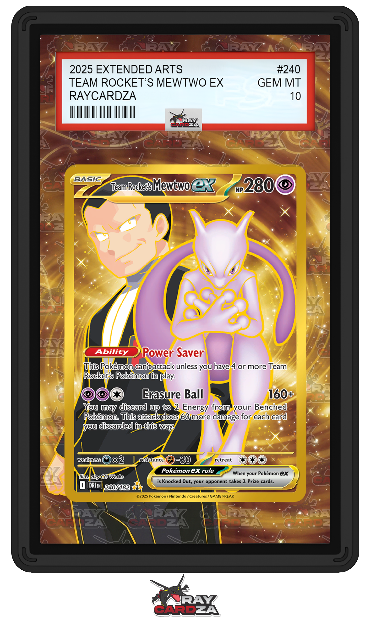 Team Rocket's Mewtwo EX #240 EXTENDED ART