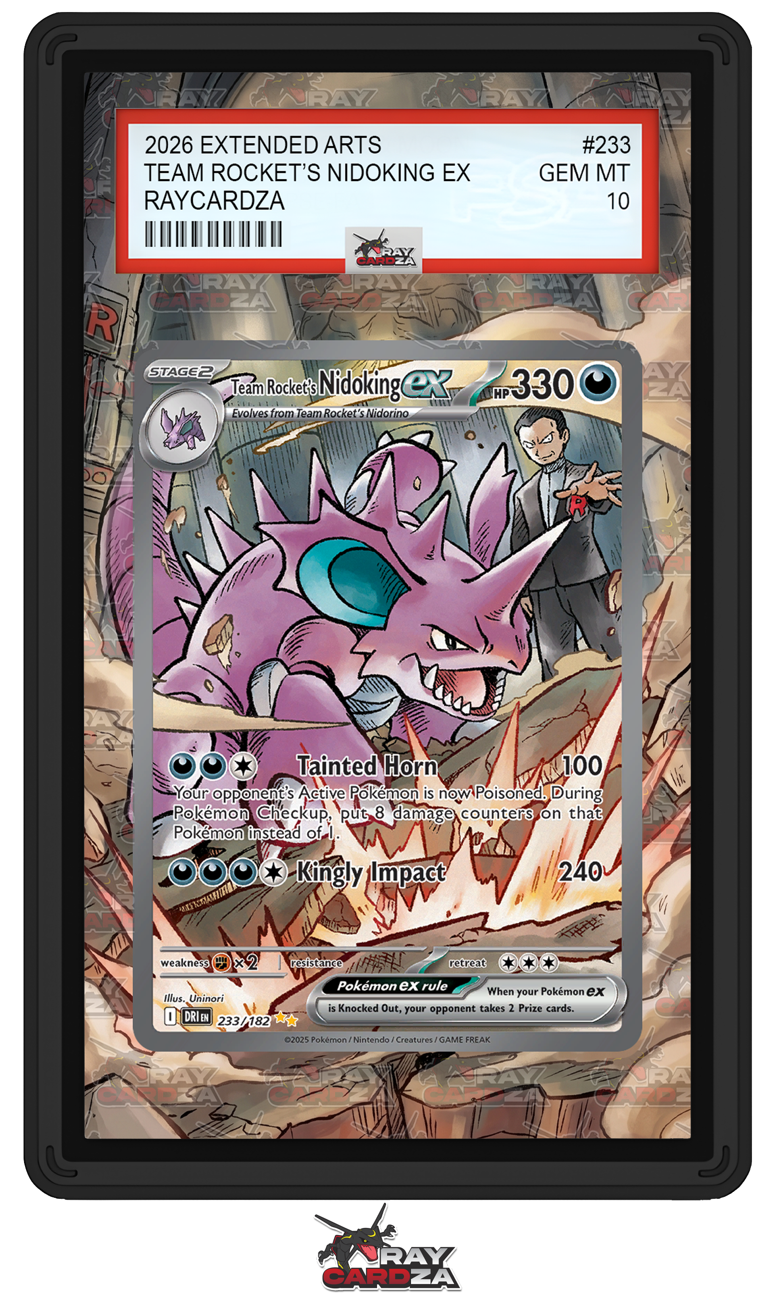 Team Rocket's Nidoking EX #233 EXTENDED ART