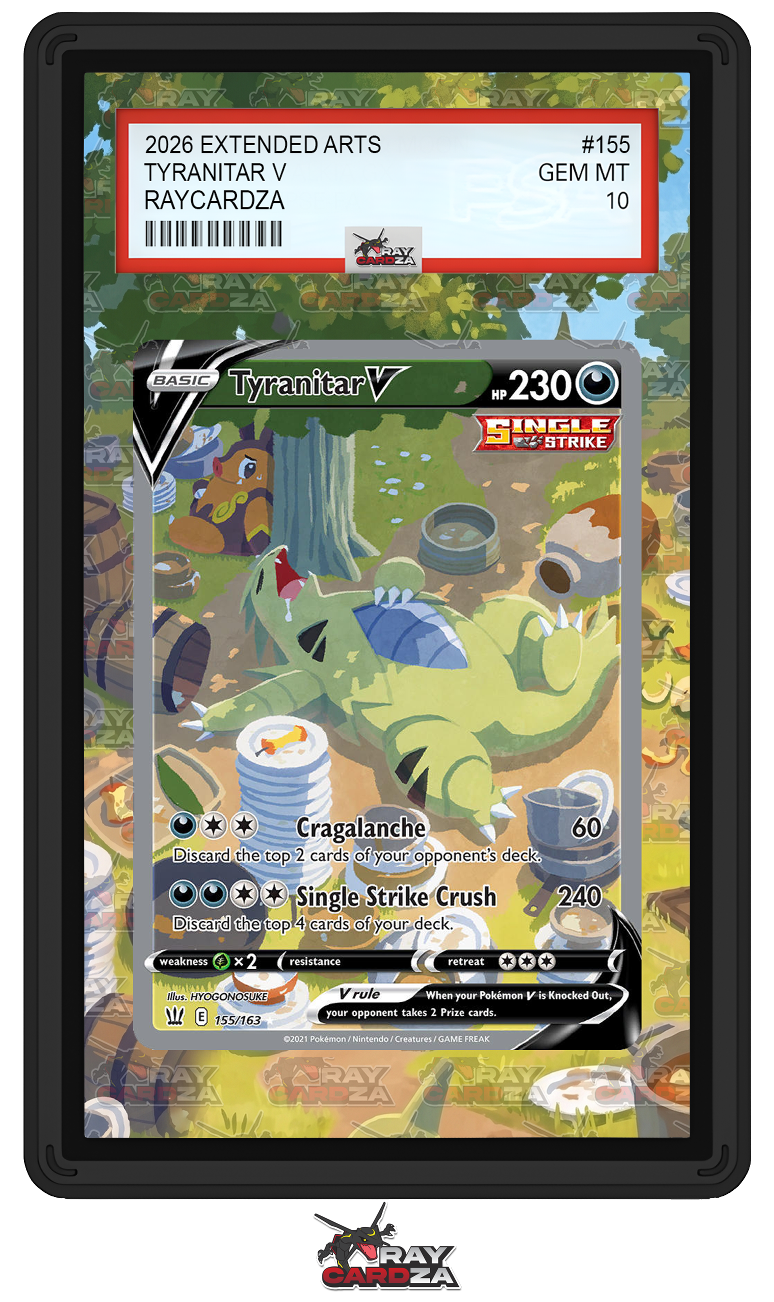 tyranitar pokemon card full art Tyranitar V 2021 Pokemon Battle Styles Alternate Art #155 Card