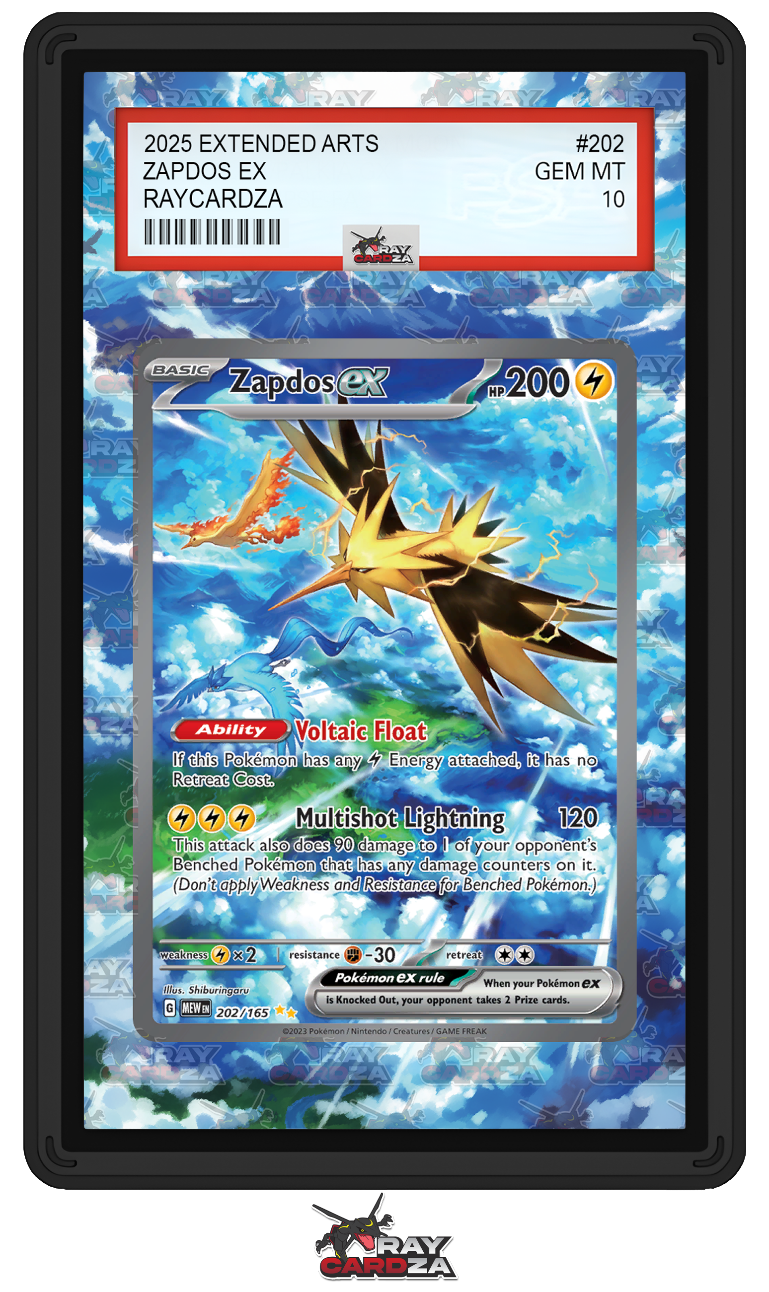 Zapdos EX #202 EXTENDED ART Raycardza Zapdos EX #202 EXTENDED ART Raycardza