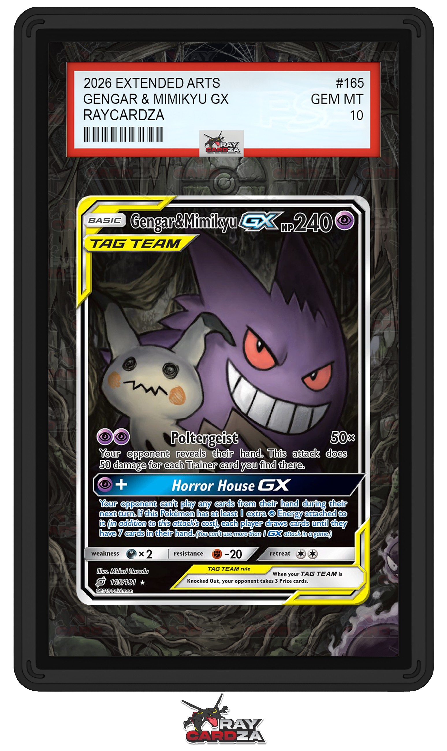 gengar gx pokemon card Mimikyu #53 PSA TAG Beckett When your TAG TEAM is Knocked Out Pokemon Trading Card Game Ascended