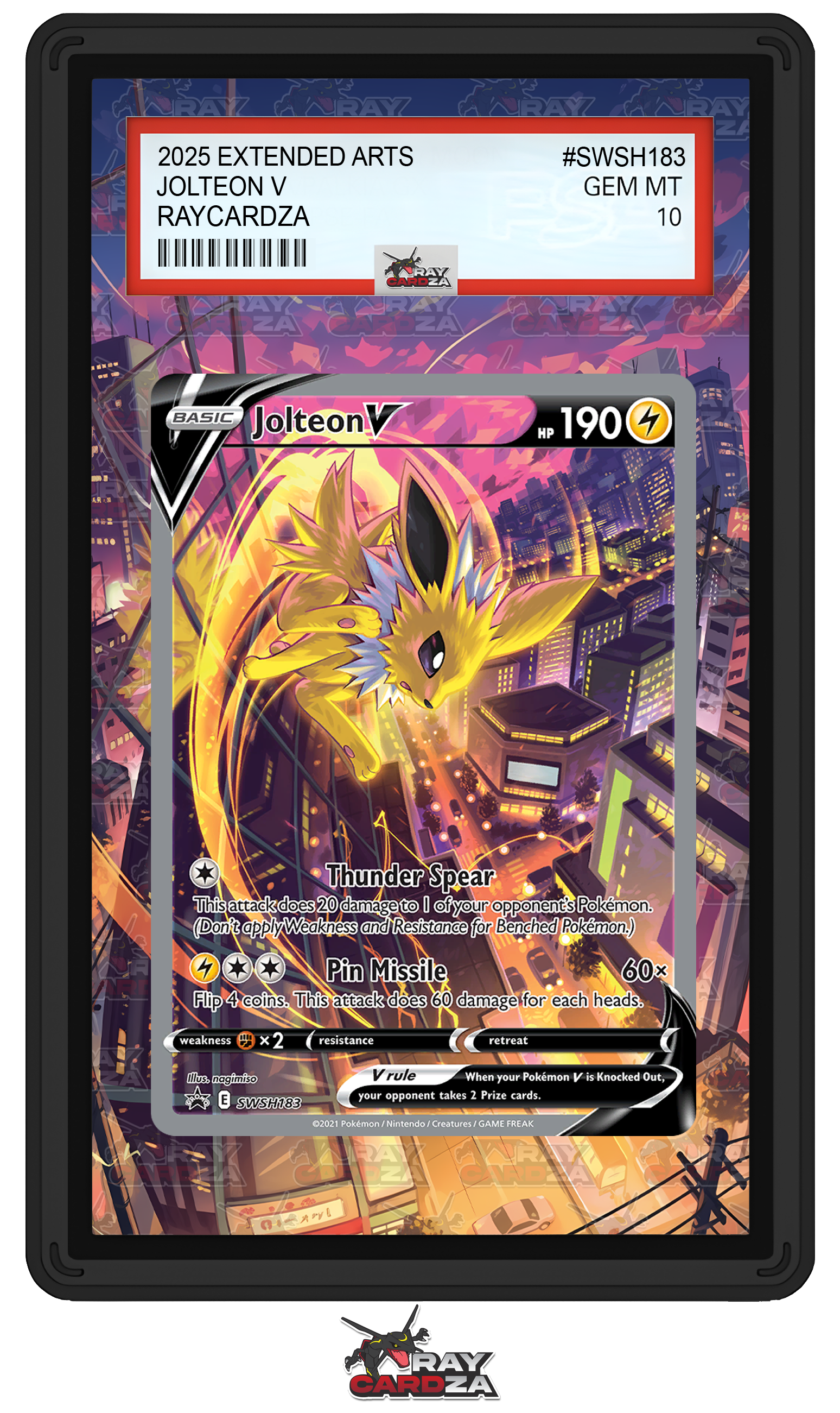 jolteon pokemon card Jolteon V #SWSH183 EXTENDED ART – Raycardza