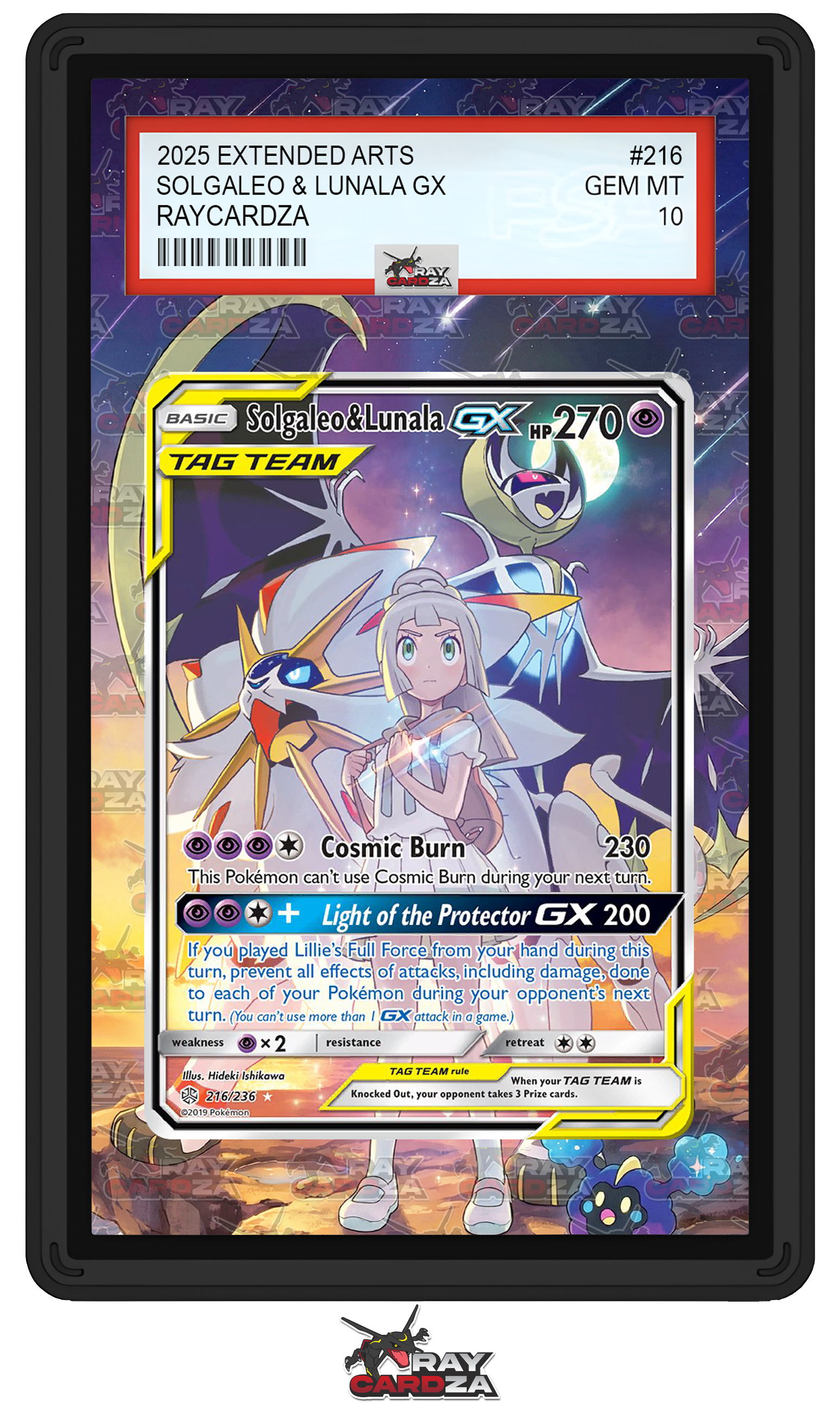 Solgaleo & Lunala GX #216 EXTENDED ART Raycardza Solgaleo & Lunala GX #216 EXTENDED ART Raycardza
