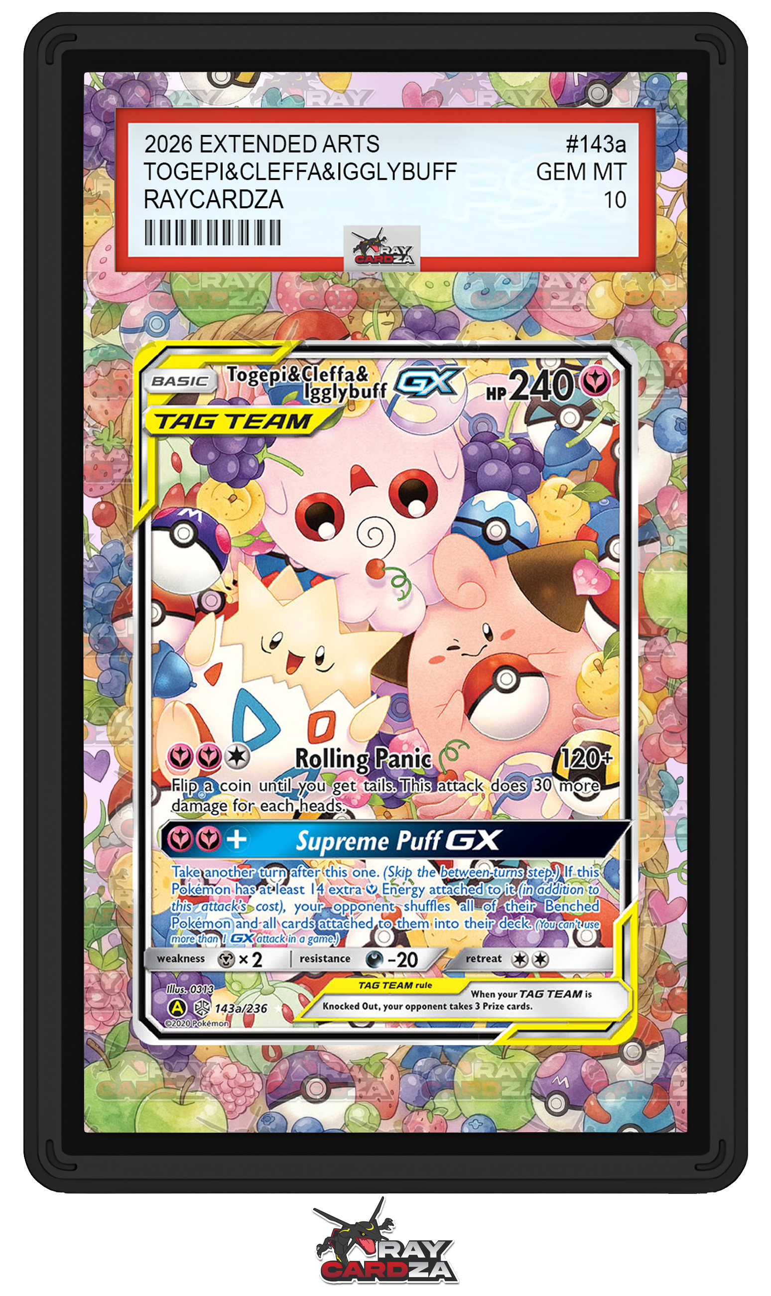 Togepi & Cleffa & Igglybuff GX #143a EXTENDED ART Raycardza Togepi & Cleffa & Igglybuff GX #143a EXTENDED ART Raycardza
