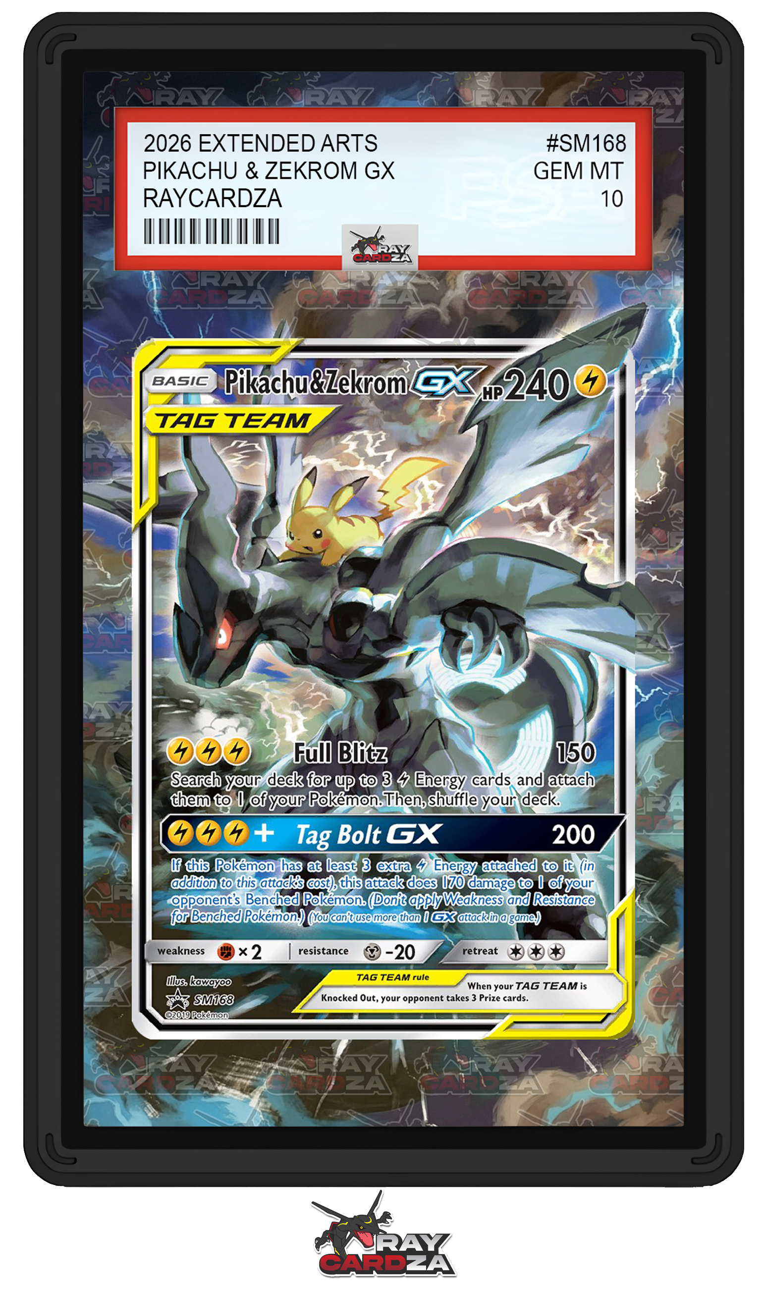 Pikachu & Zekrom GX #SM168 EXTENDED ART Pikachu & Zekrom GX #SM168 EXTENDED ART